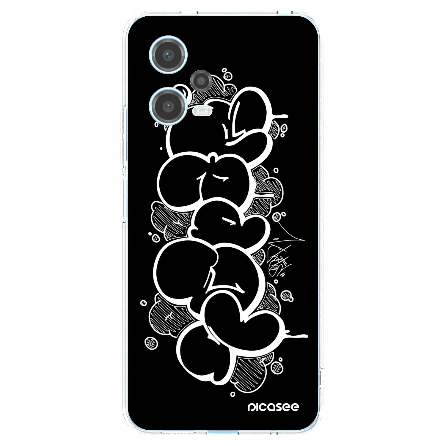 Picasee silikónový prehľadný obal pre Xiaomi Redmi Note 12 5G - Throw UP