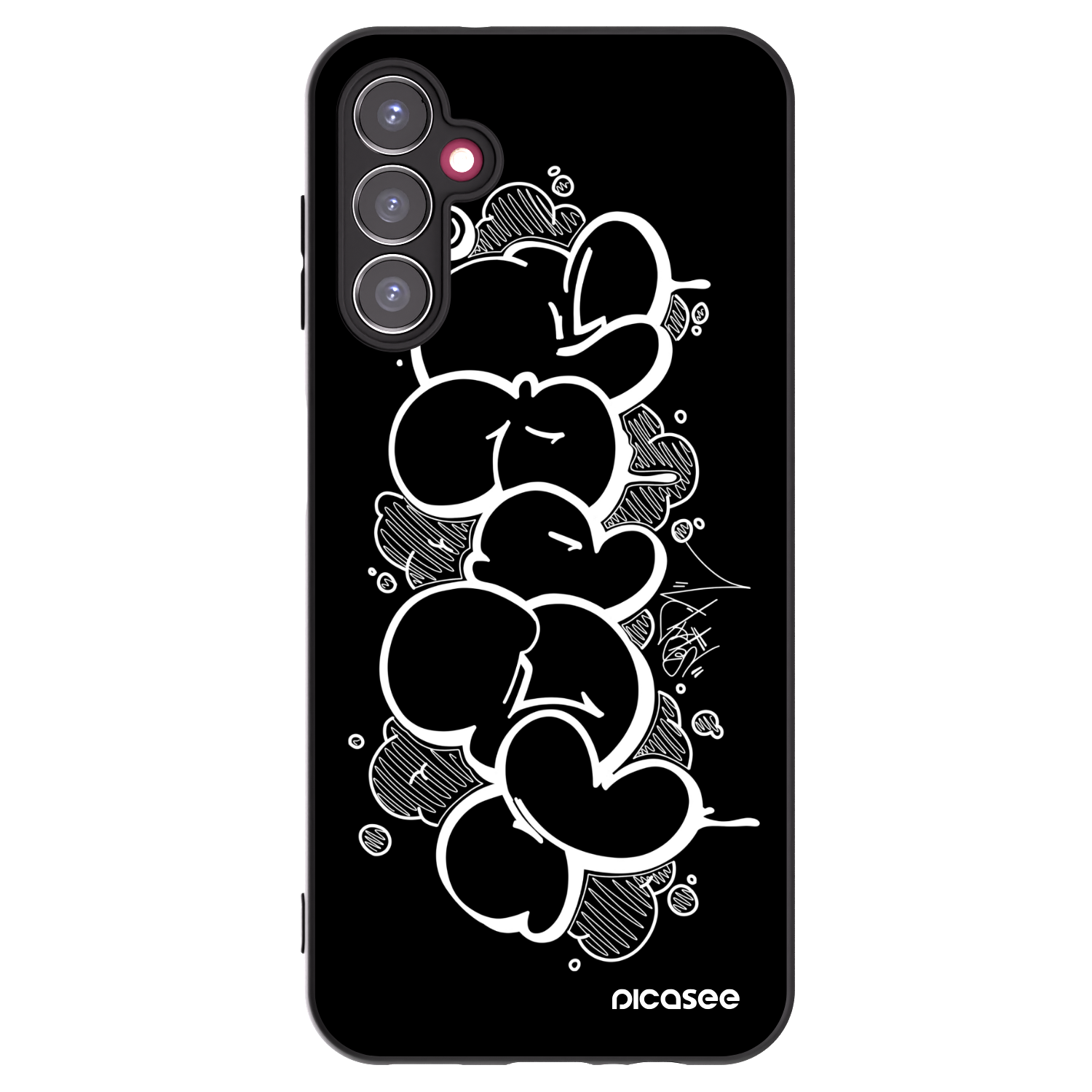 Picasee silikónový čierny obal pre Samsung Galaxy A14 4G A145R - Throw UP