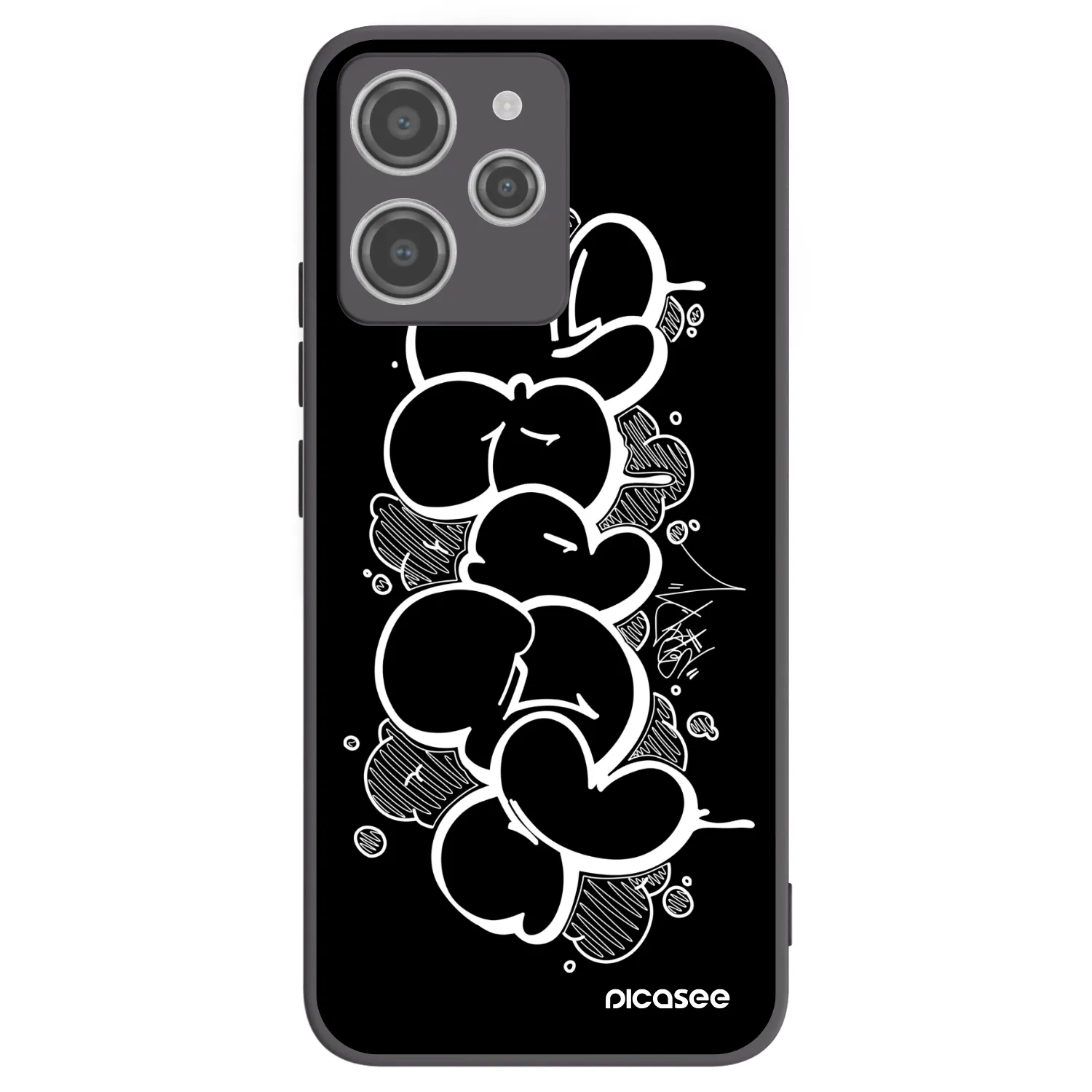 Silikónový čierny obal pre Xiaomi Redmi 12 4G - Throw UP