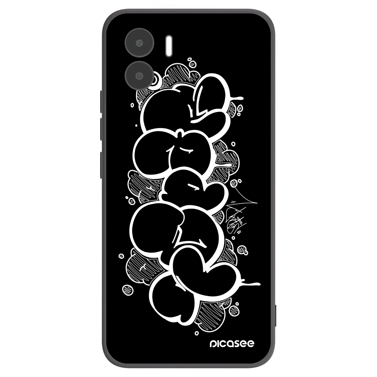 Picasee silikónový čierny obal pre Xiaomi Redmi A2 - Throw UP