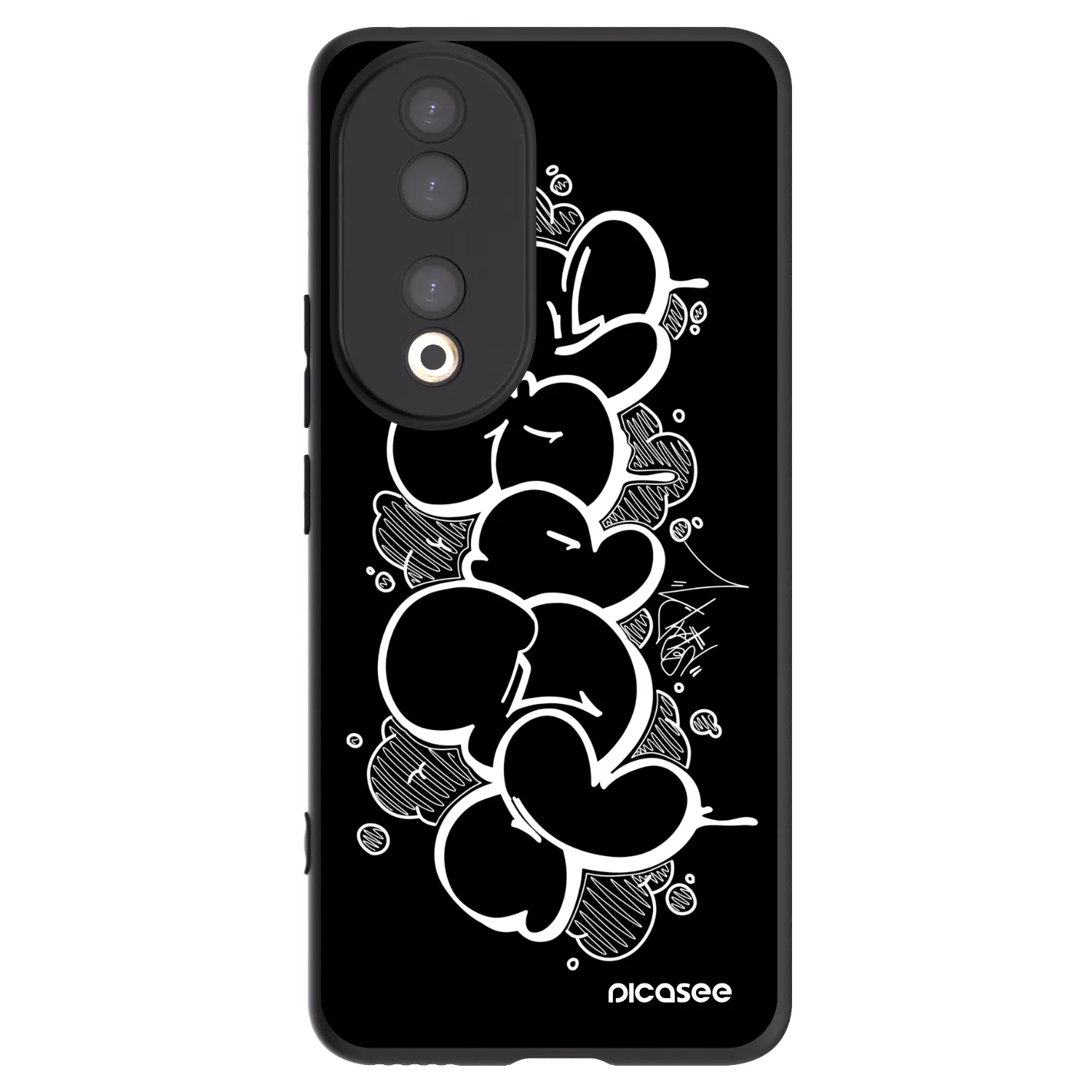 Picasee silikónový čierny obal pre Honor 90 5G - Throw UP