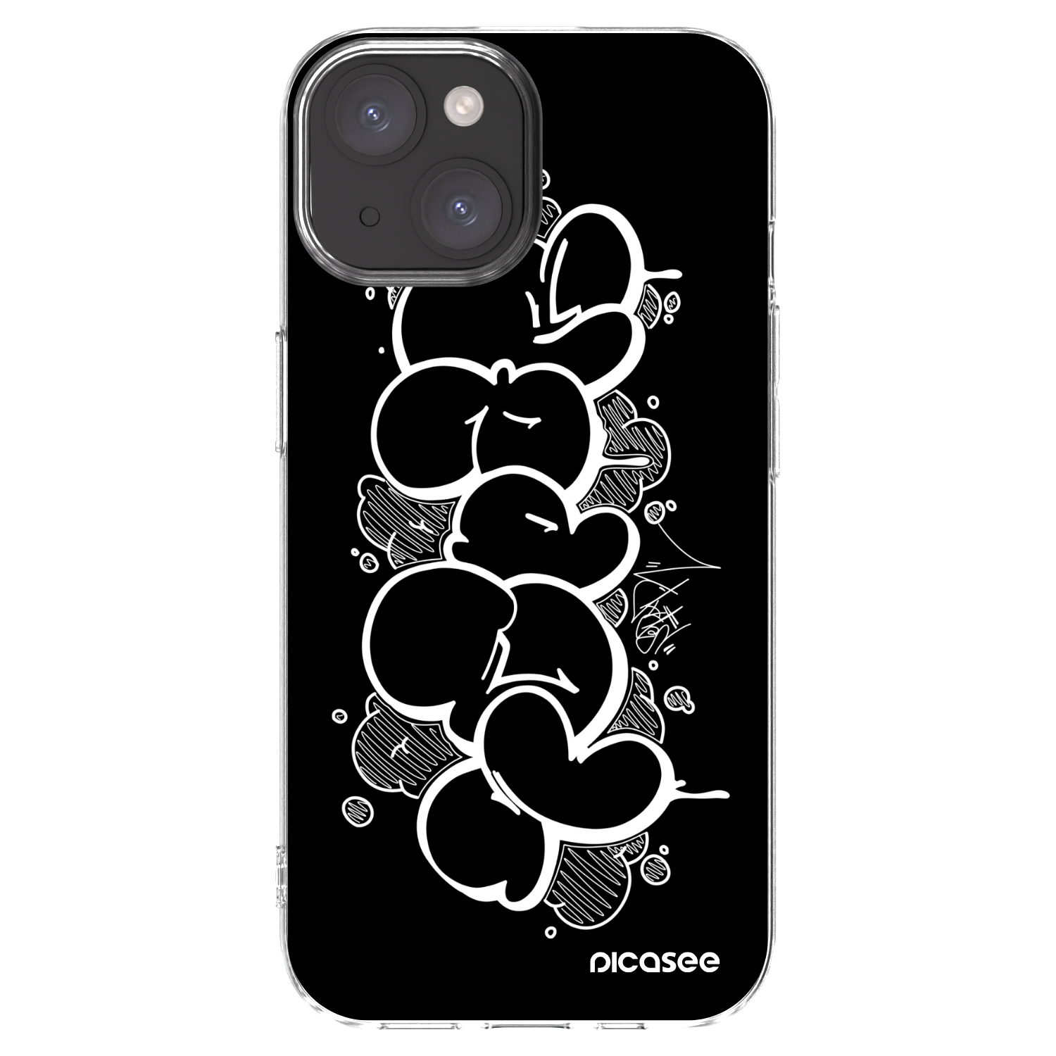 Silikónový prehľadný obal pre Apple iPhone 15 - Throw UP