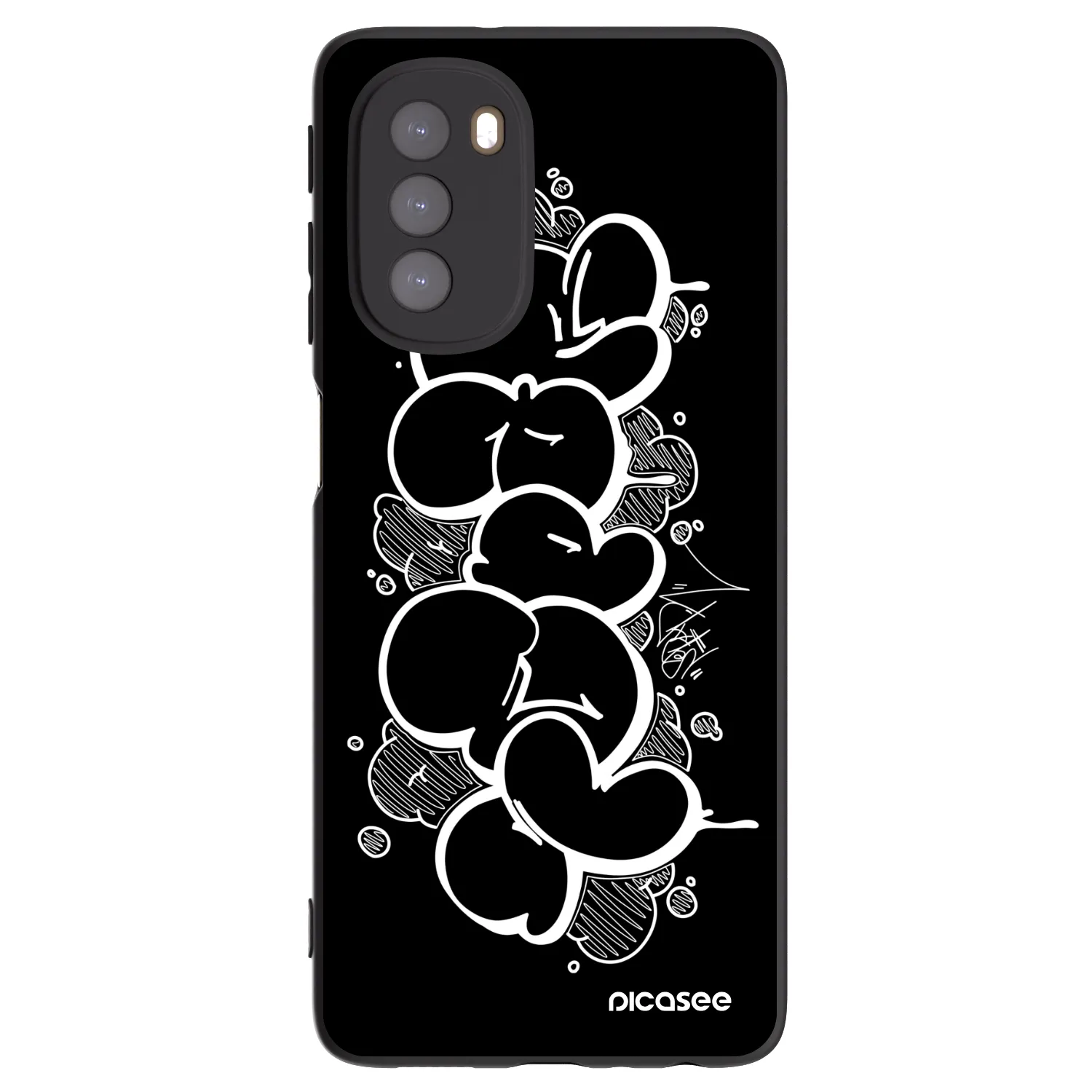 Picasee silikónový čierny obal pre Motorola Moto G51 - Throw UP