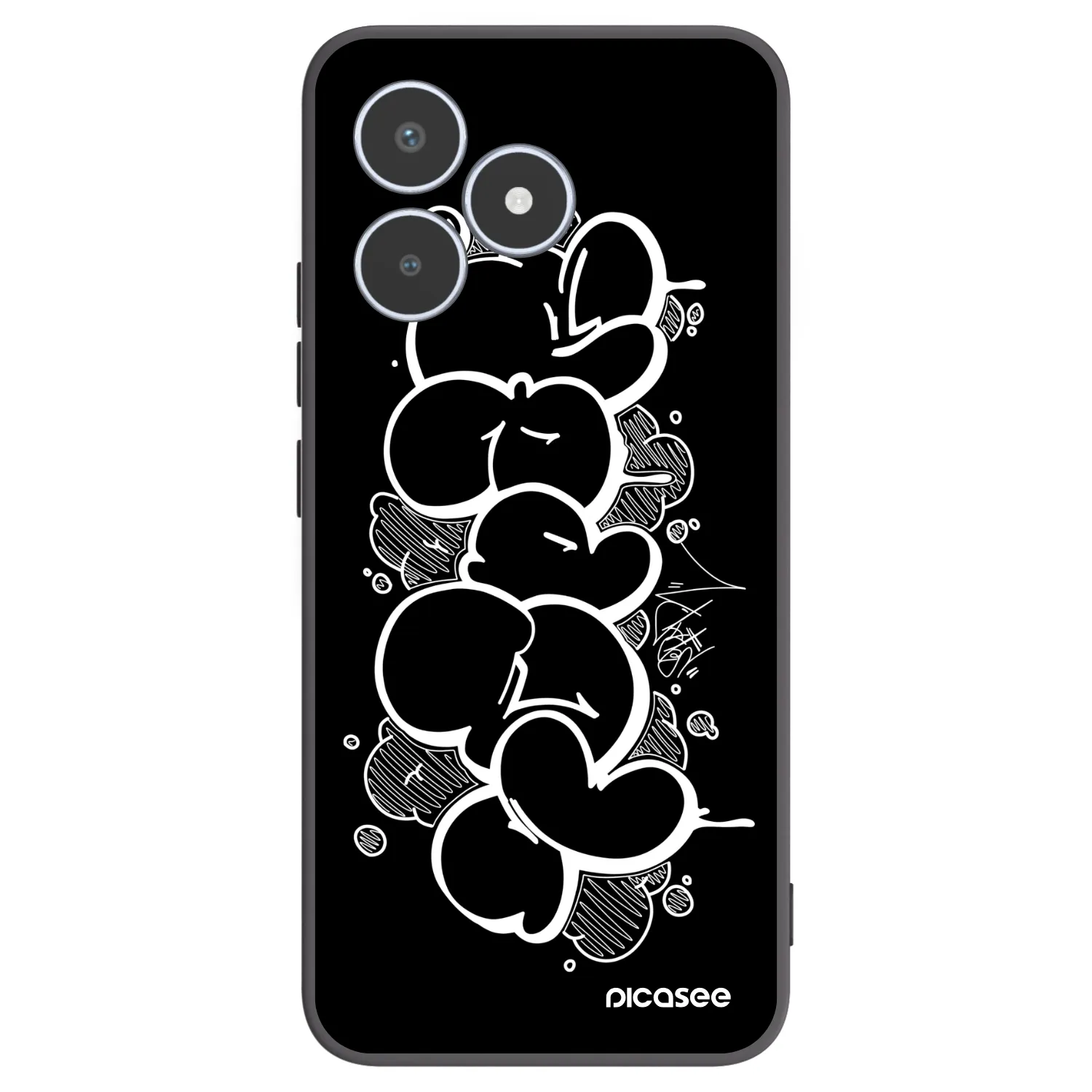 Picasee silikónový čierny obal pre Realme C53 - Throw UP