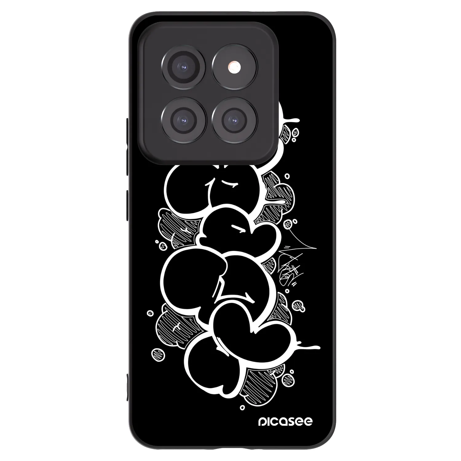 Picasee silikónový čierny obal pre Xiaomi 14 Pro - Throw UP