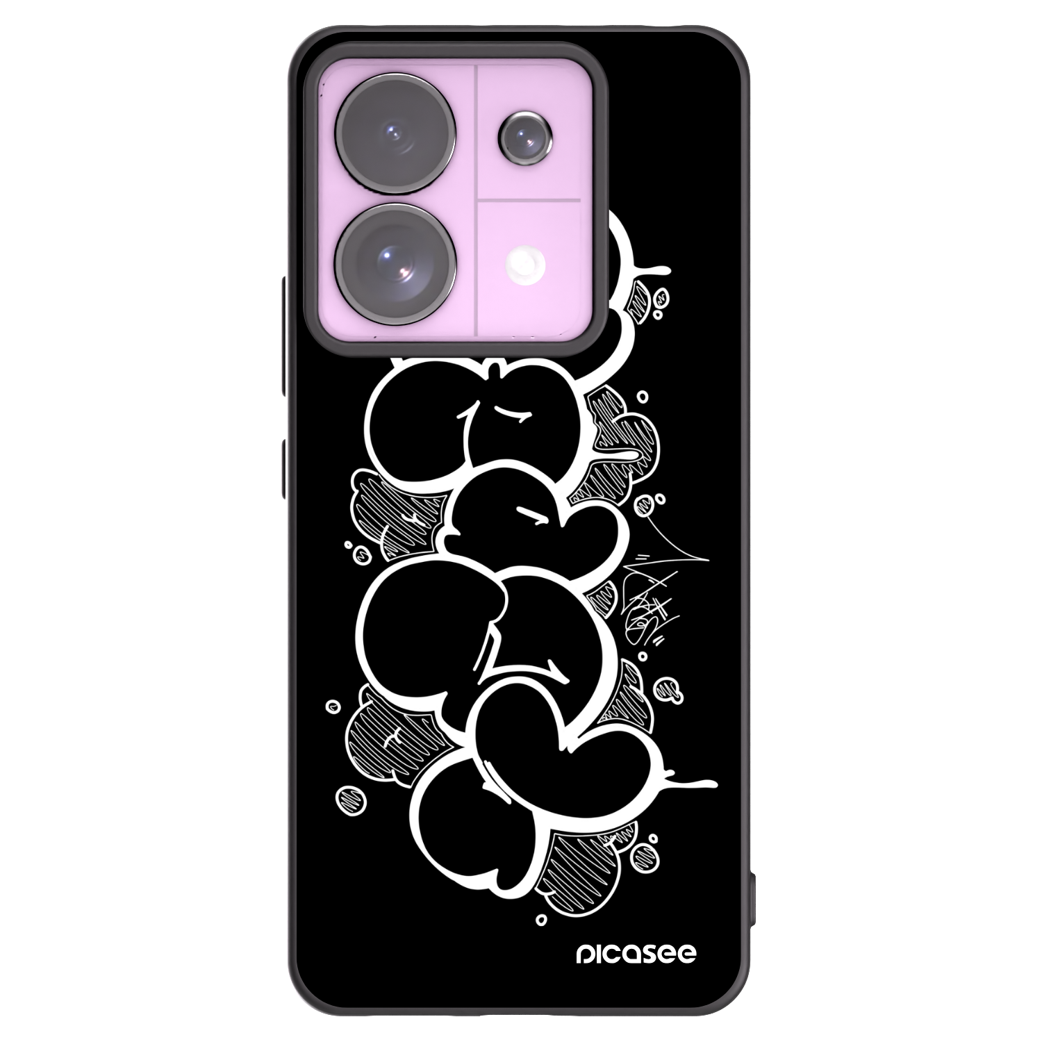 Picasee silikónový čierny obal pre Xiaomi Redmi Note 13 Pro 5G - Throw UP