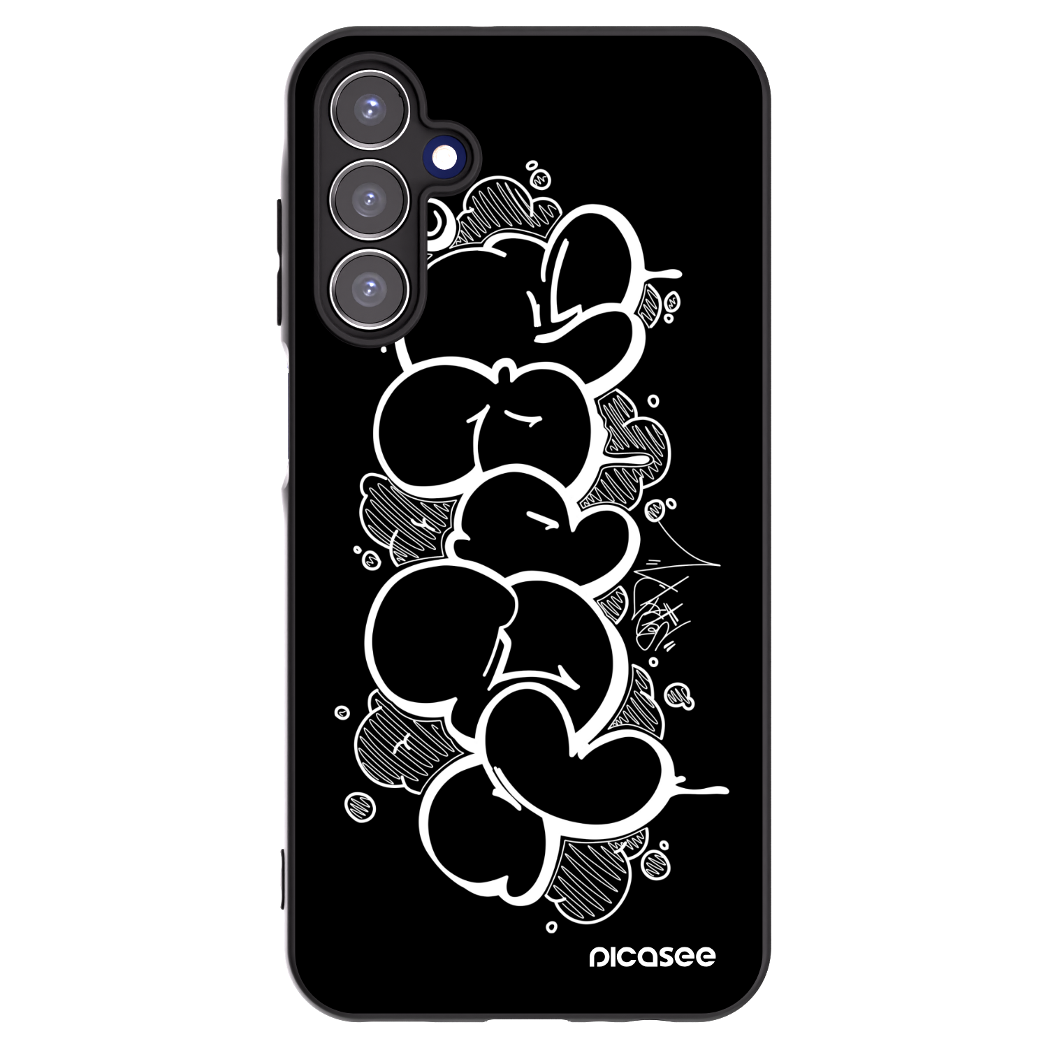 Picasee silikónový čierny obal pre Samsung Galaxy A15 A155F 4G - Throw UP