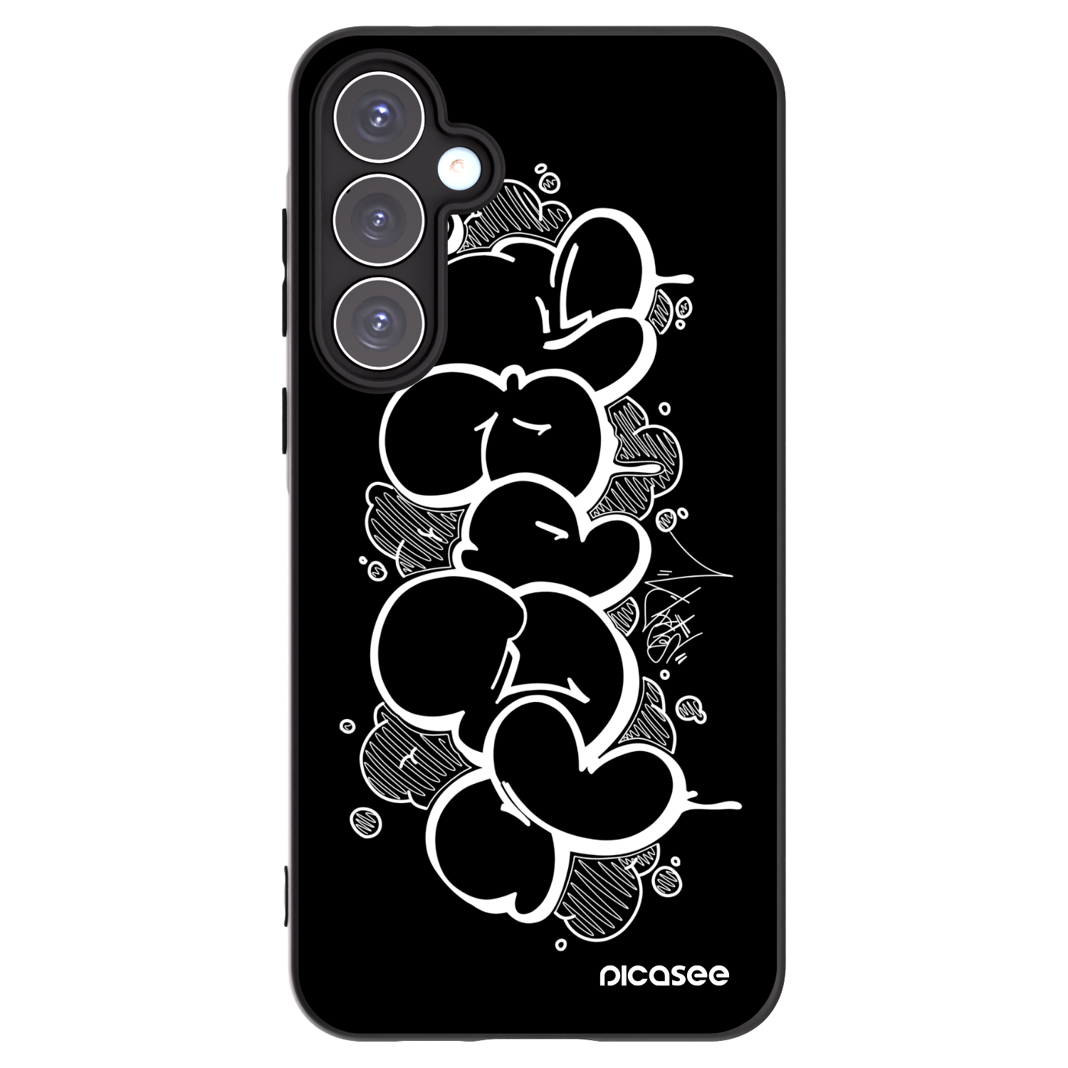 Picasee silikónový čierny obal pre Samsung Galaxy A55 5G A556B - Throw UP