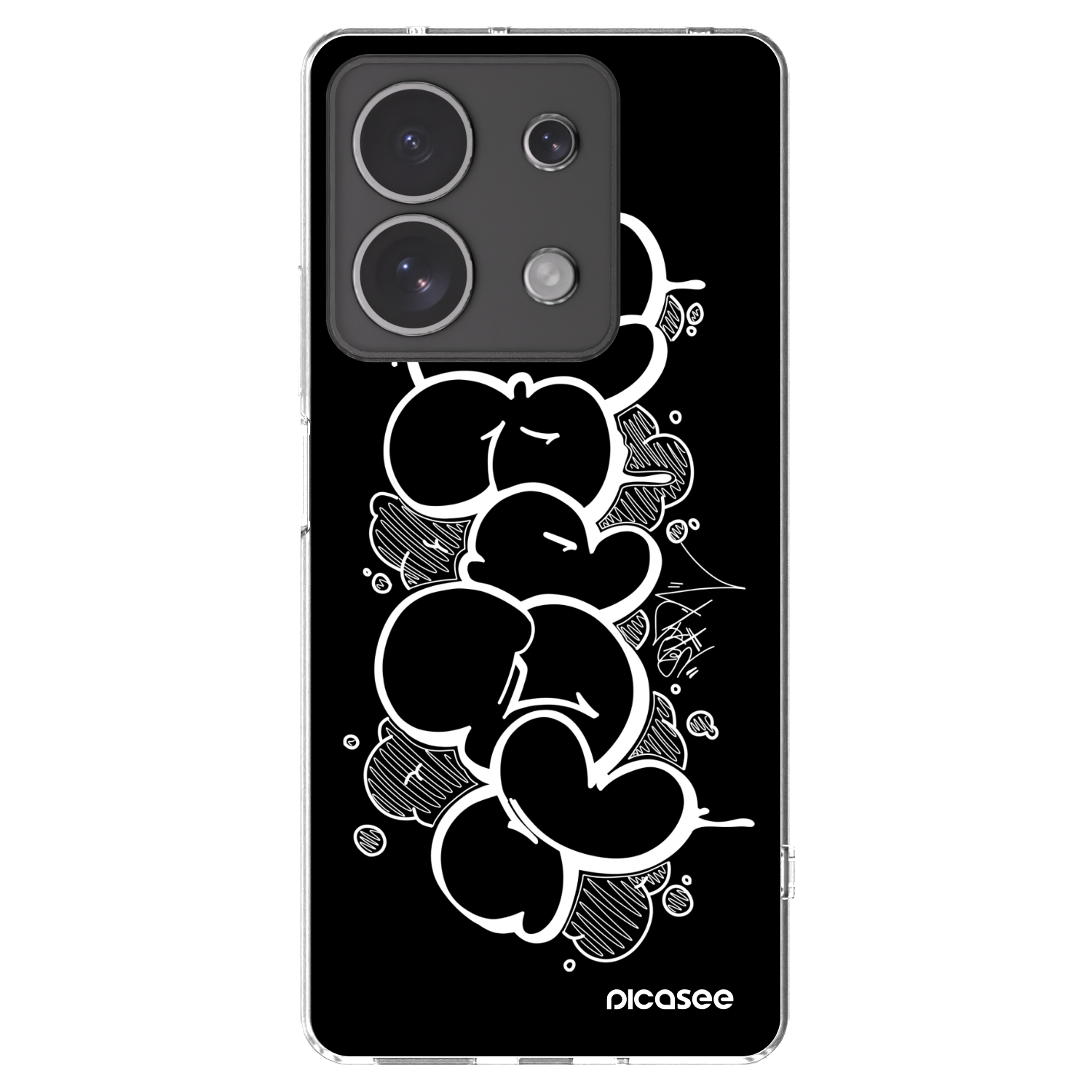 Picasee silikónový prehľadný obal pre Xiaomi Redmi Note 13 4G - Throw UP