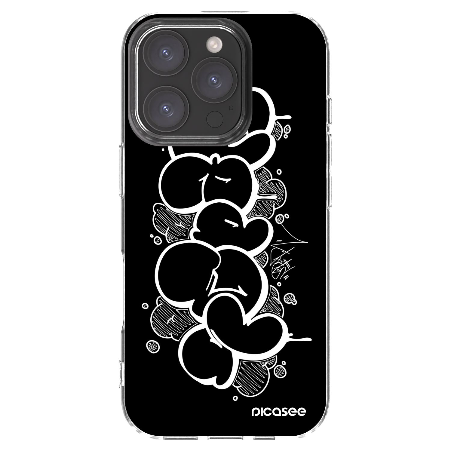 Picasee silikónový prehľadný obal pre Apple iPhone 16 Pro - Throw UP