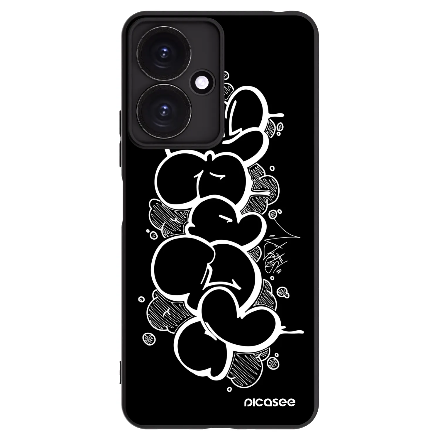 Picasee silikónový čierny obal pre Xiaomi Redmi 13C 5G - Throw UP
