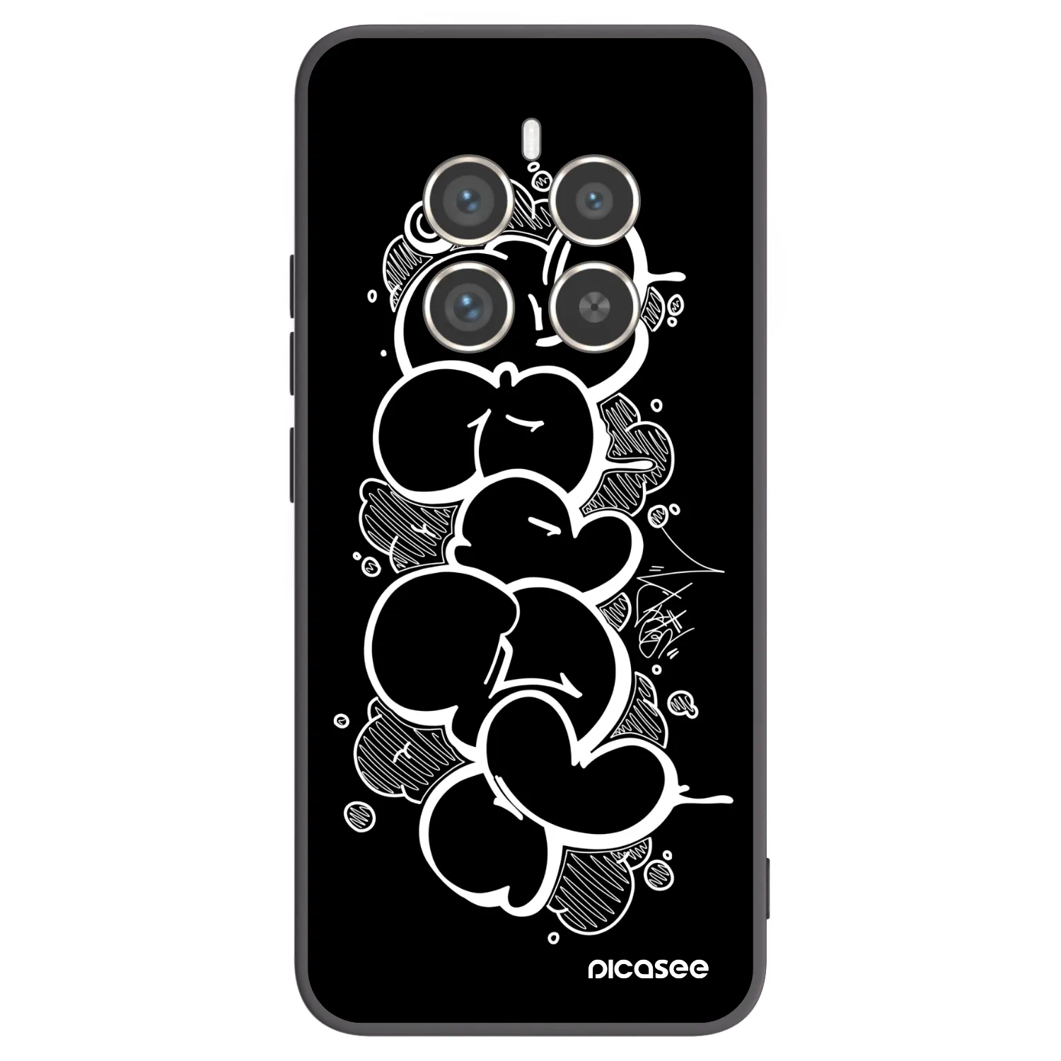 Picasee silikónový čierny obal pre Realme 12 Pro 5G - Throw UP