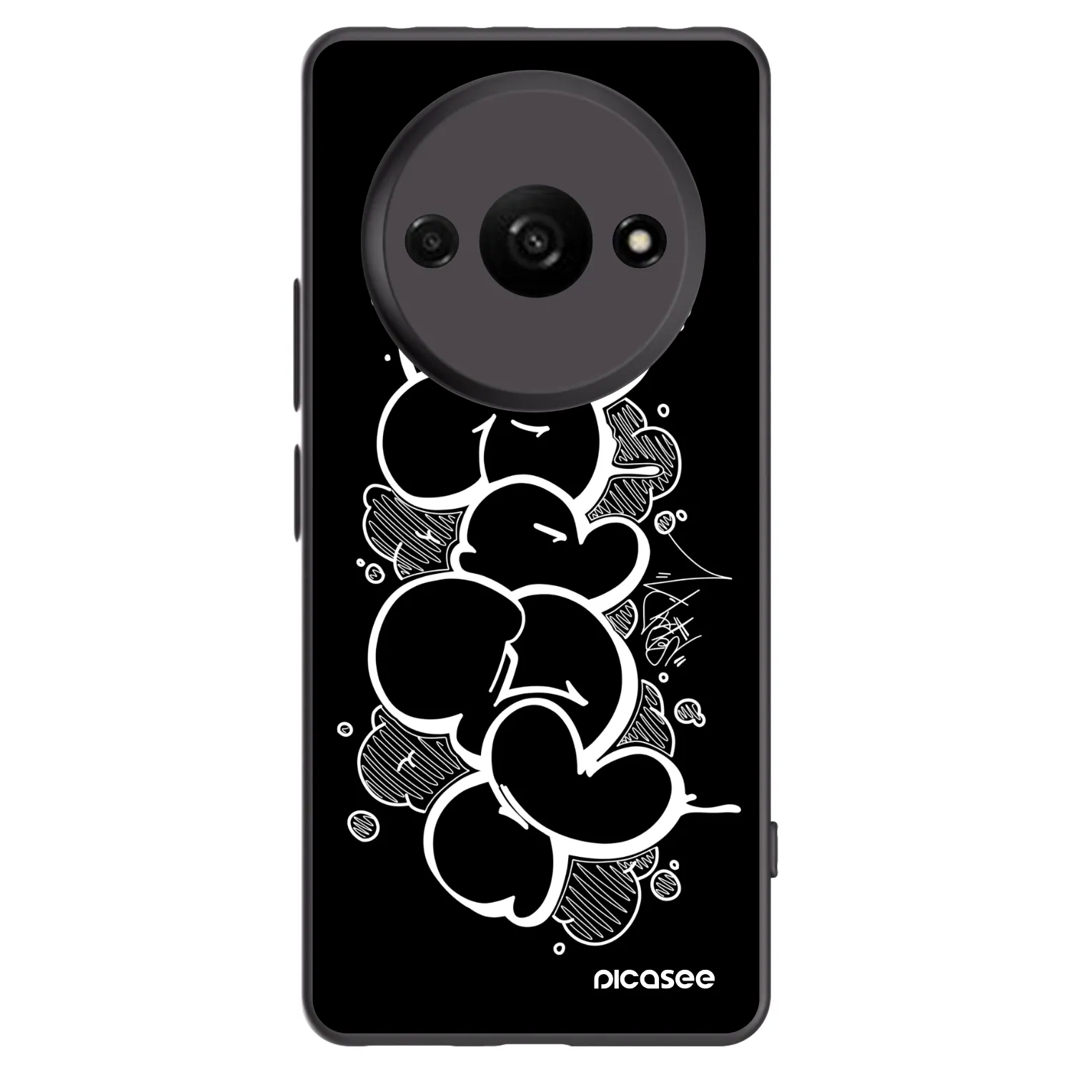 Picasee silikónový čierny obal pre Xiaomi Redmi A3 - Throw UP