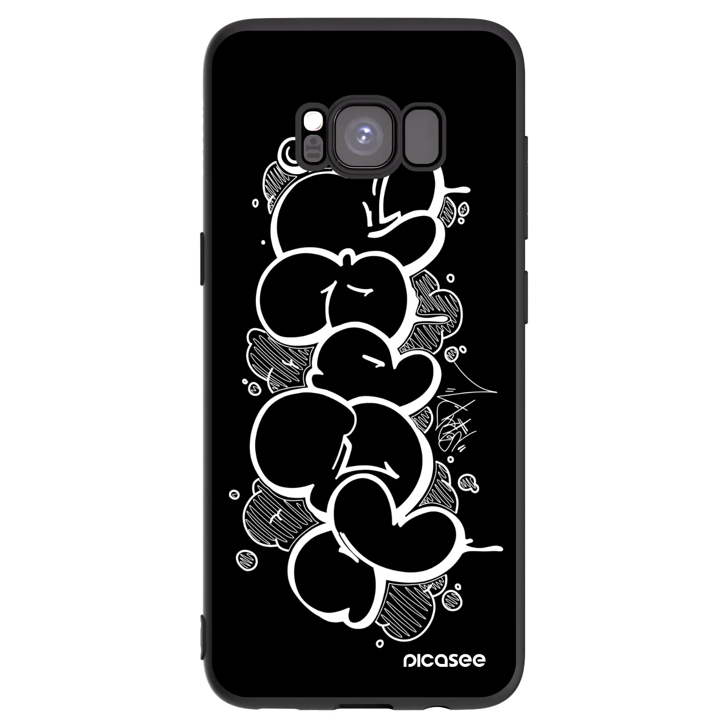 Picasee silikónový čierny obal pre Samsung Galaxy S8 G950F - Throw UP