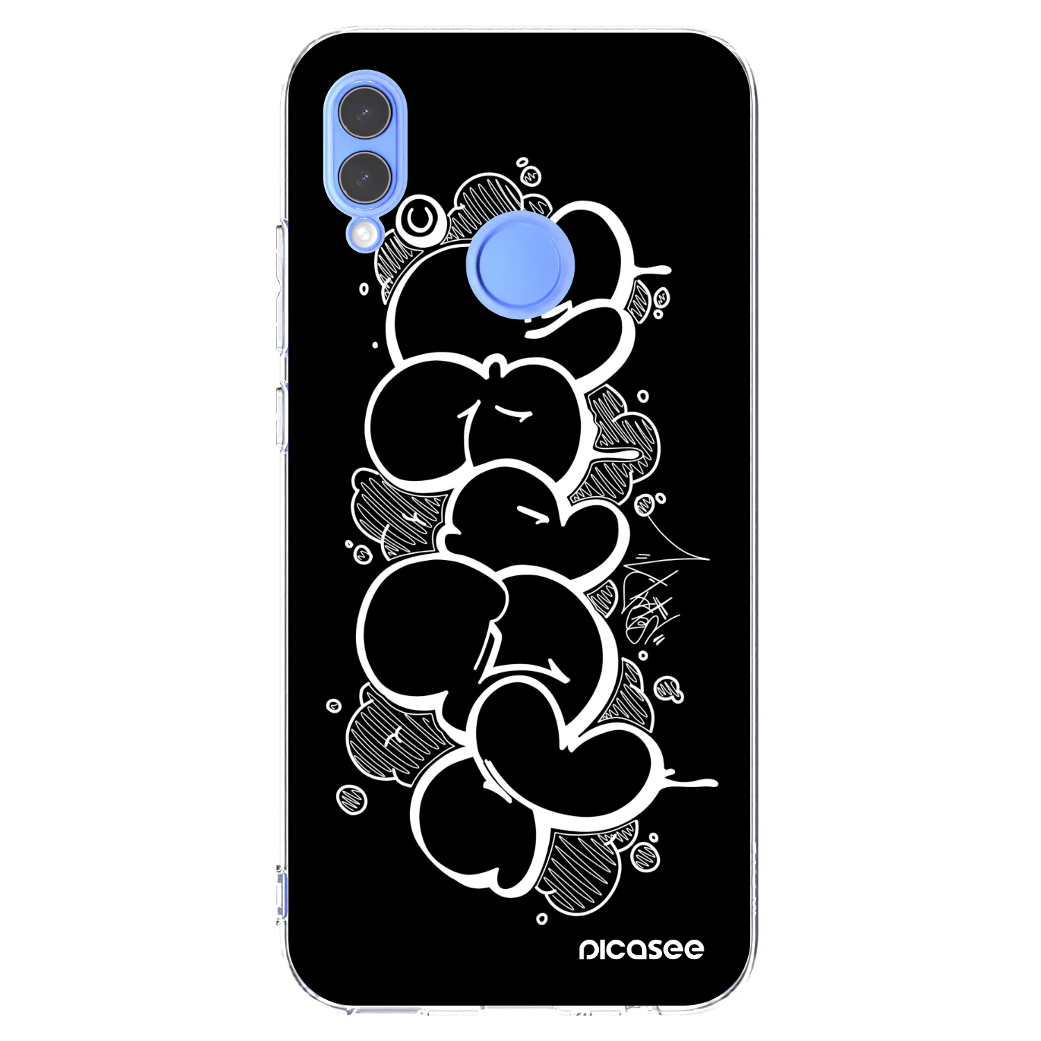 Picasee silikónový prehľadný obal pre Huawei P Smart 2019 - Throw UP