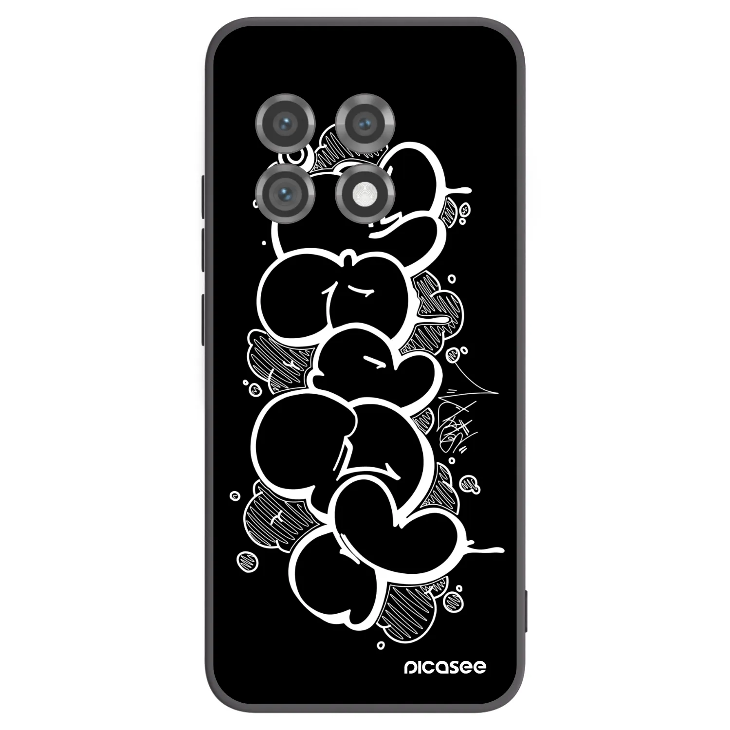 Picasee silikónový čierny obal pre OnePlus 11 5G - Throw UP