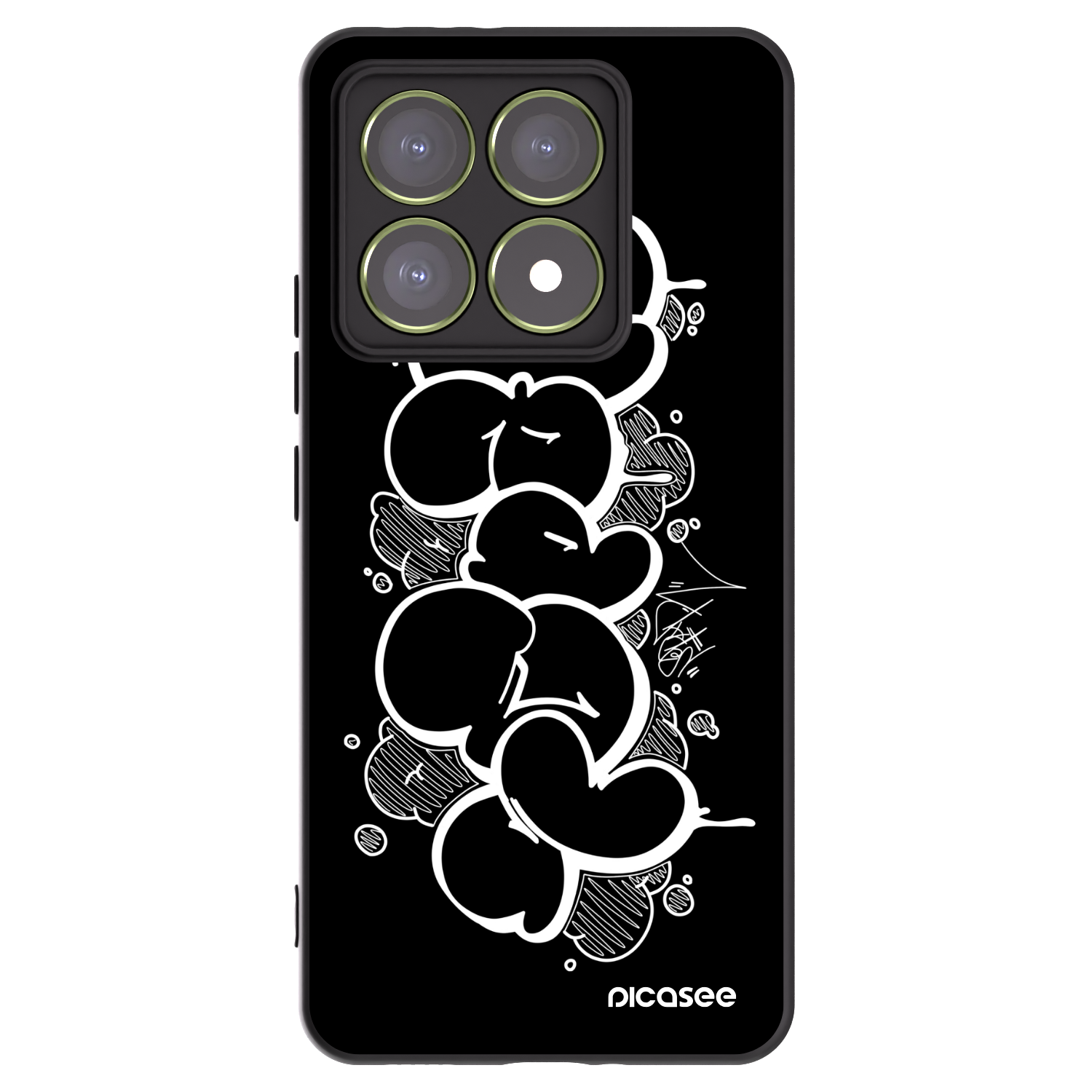 Picasee silikónový čierny obal pre Xiaomi 14T - Throw UP