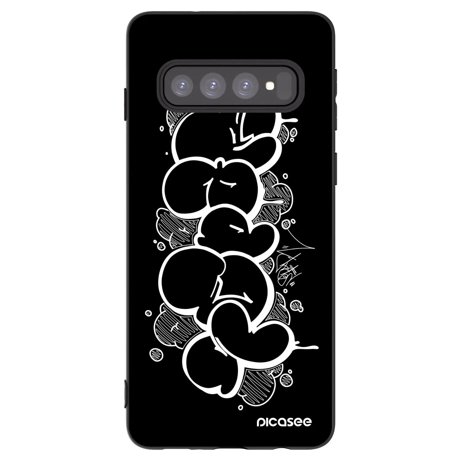 Picasee silikónový čierny obal pre Samsung Galaxy S10 G973 - Throw UP