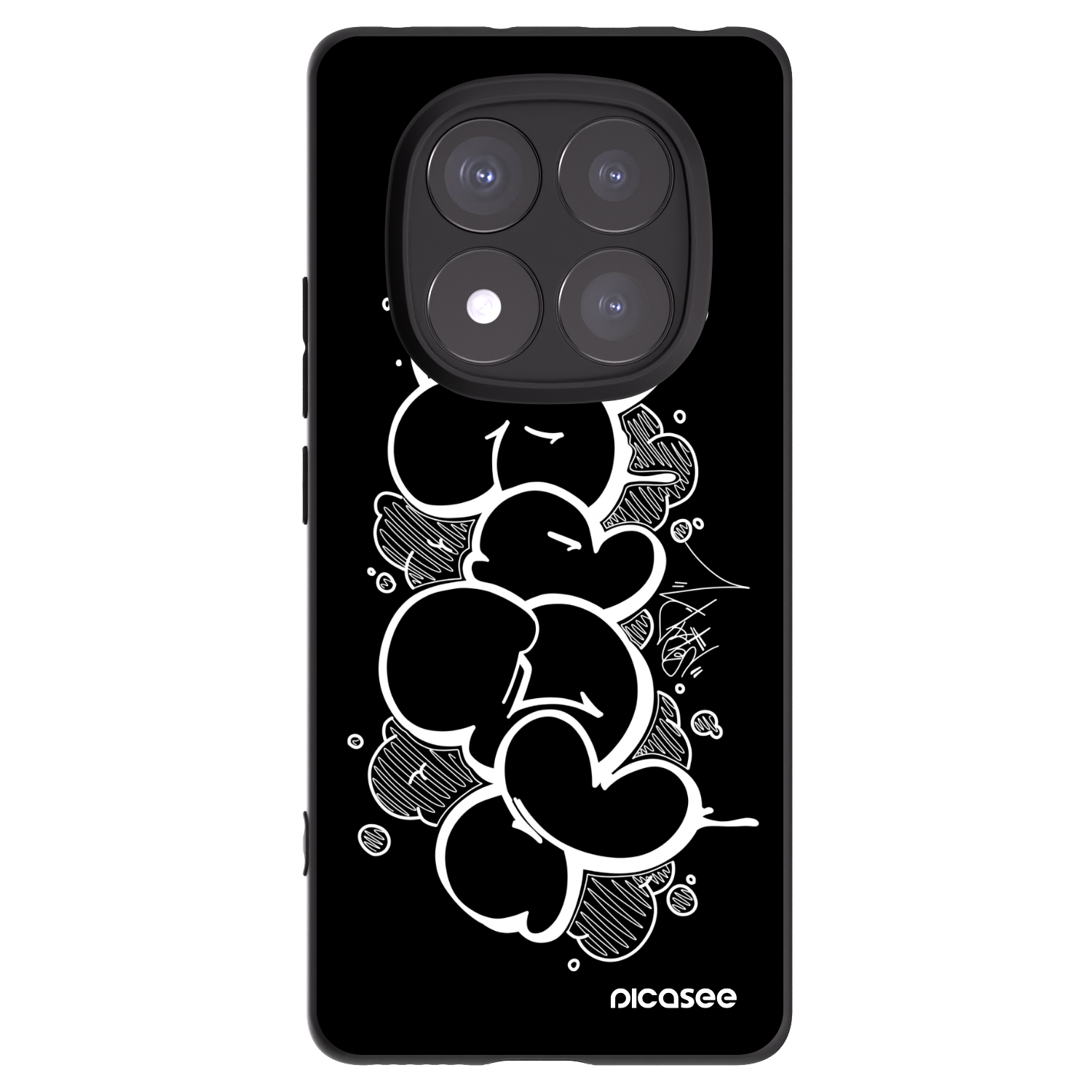 Silikónový čierny obal pre Xiaomi Redmi Note 14 Pro+ 5G - Throw UP
