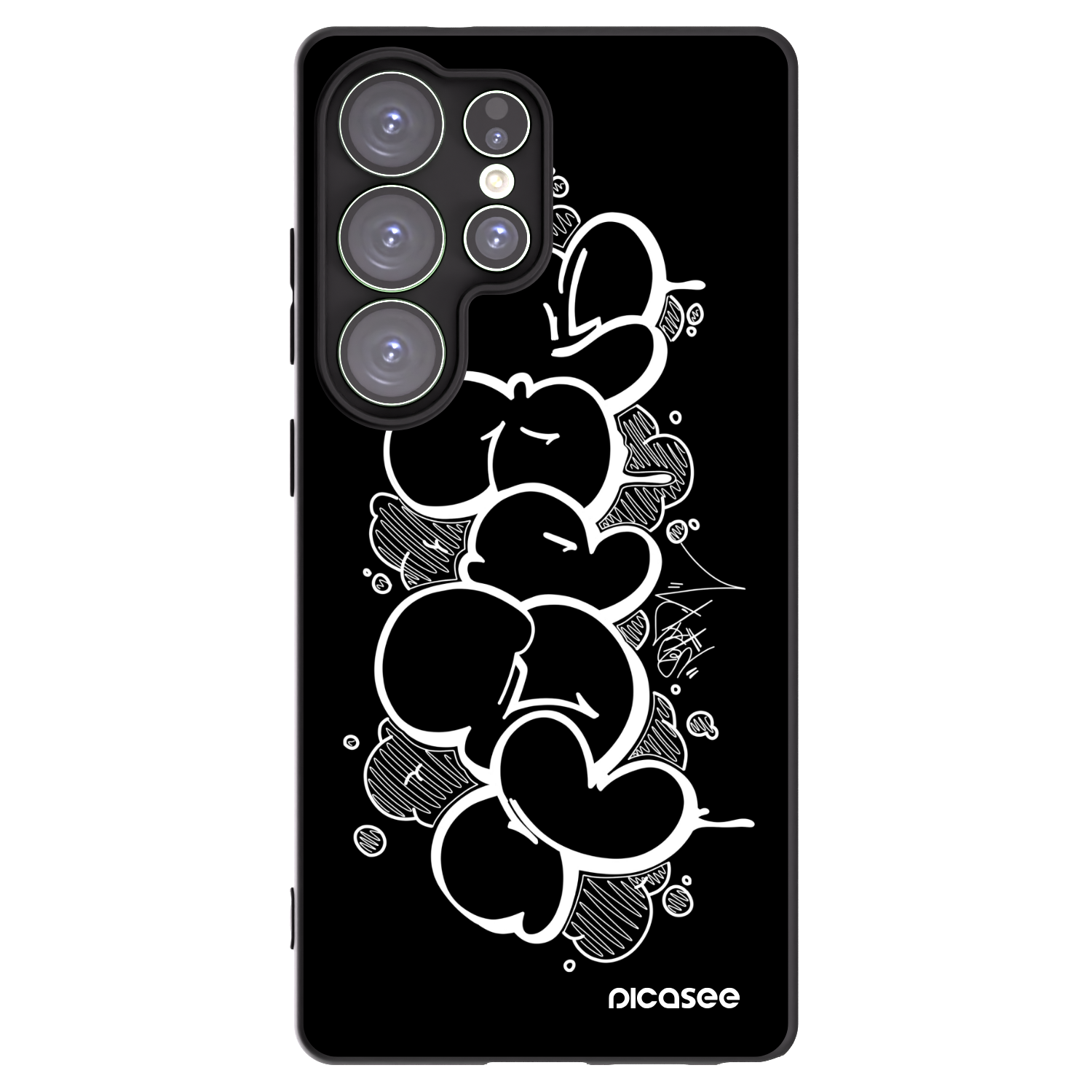 Picasee silikónový čierny obal pre Samsung Galaxy S25 Ultra 5G - Throw UP