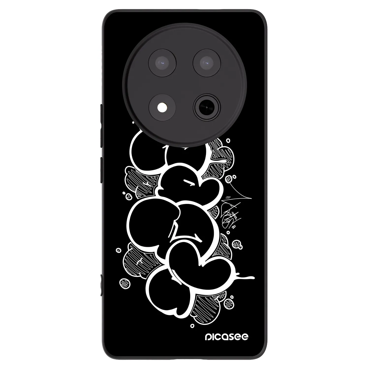 Picasee silikónový čierny obal pre Honor Magic7 Lite 5G - Throw UP