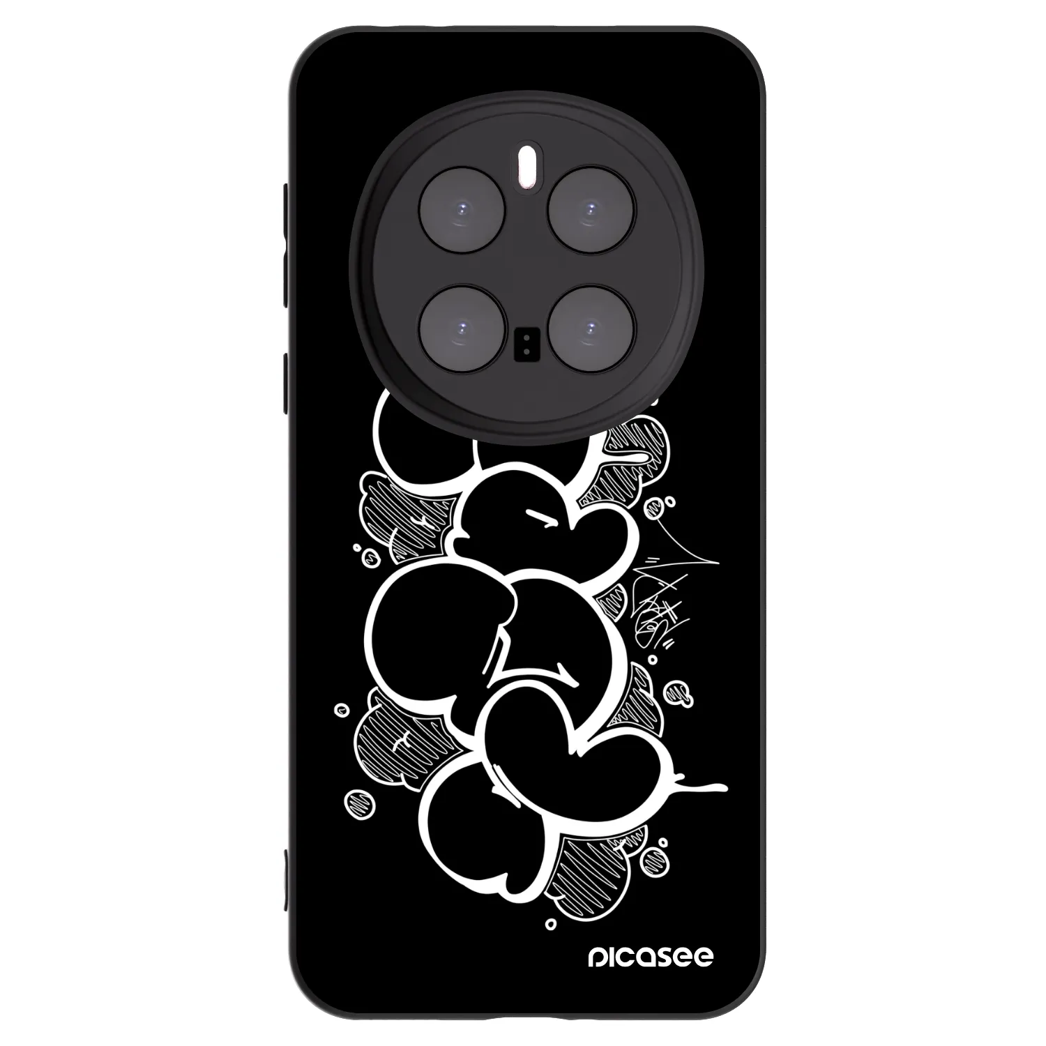 Picasee silikónový čierny obal pre Honor Magic7 Pro 5G - Throw UP