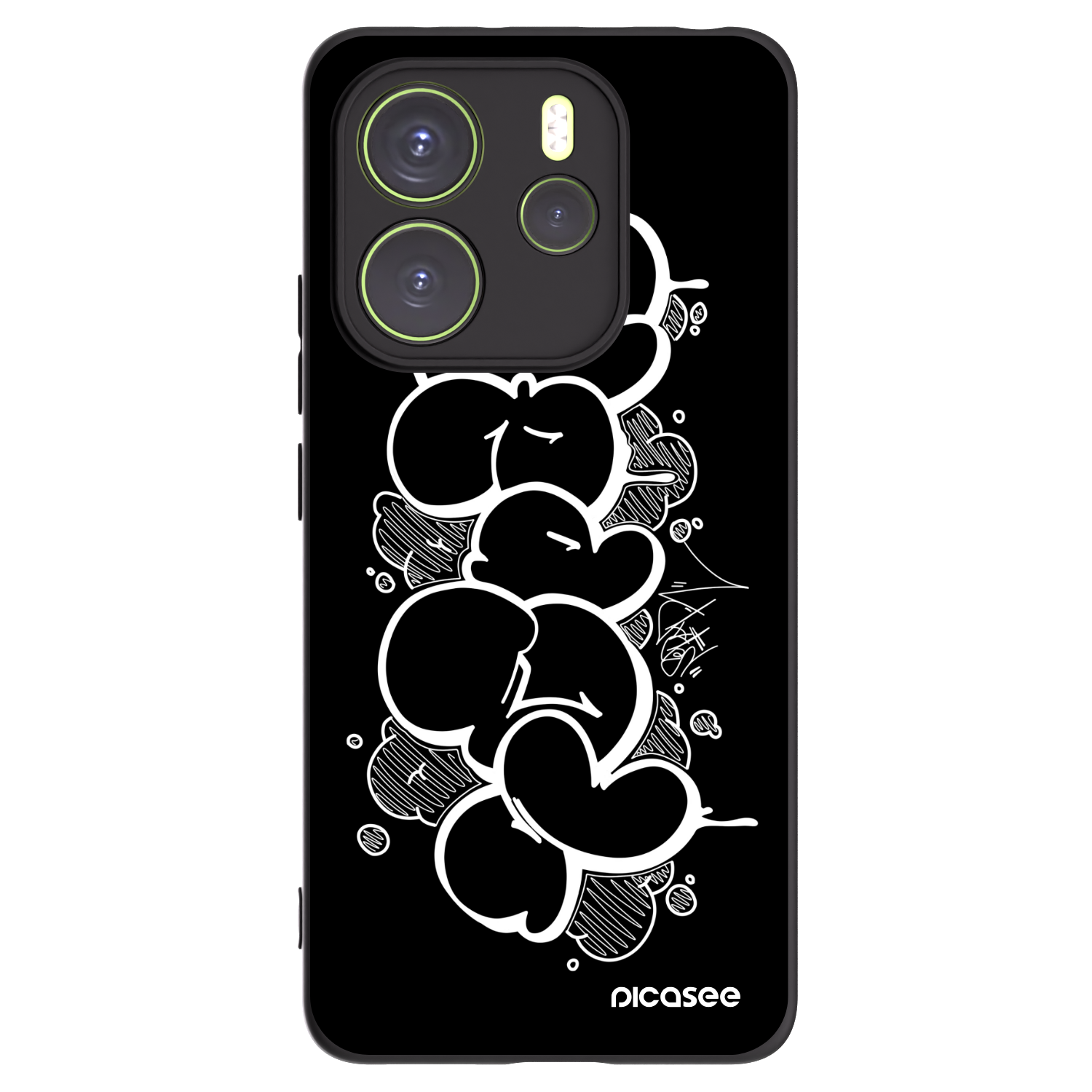 Picasee silikónový čierny obal pre Xiaomi Redmi Note 14 4G - Throw UP