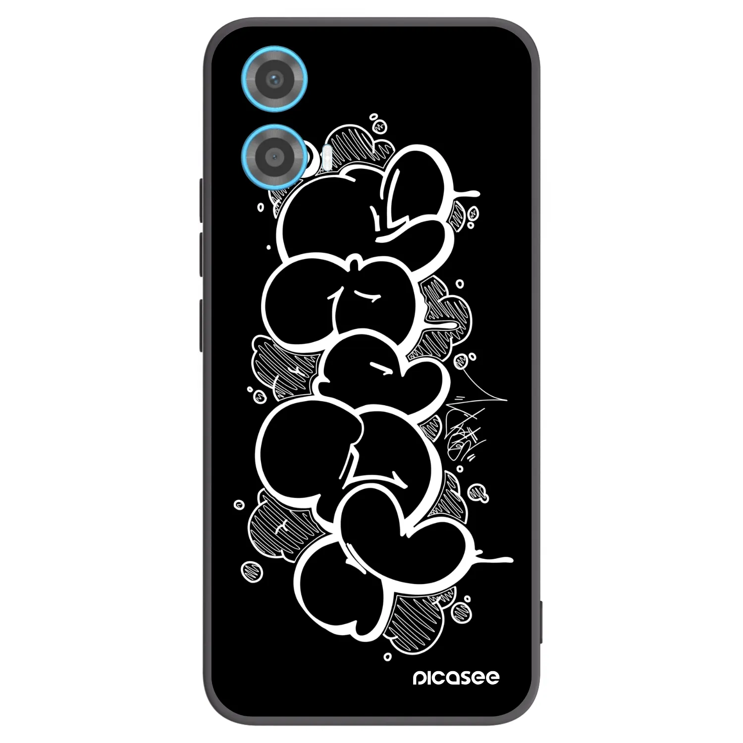 Picasee silikónový čierny obal pre Motorola Moto G34 5G - Throw UP