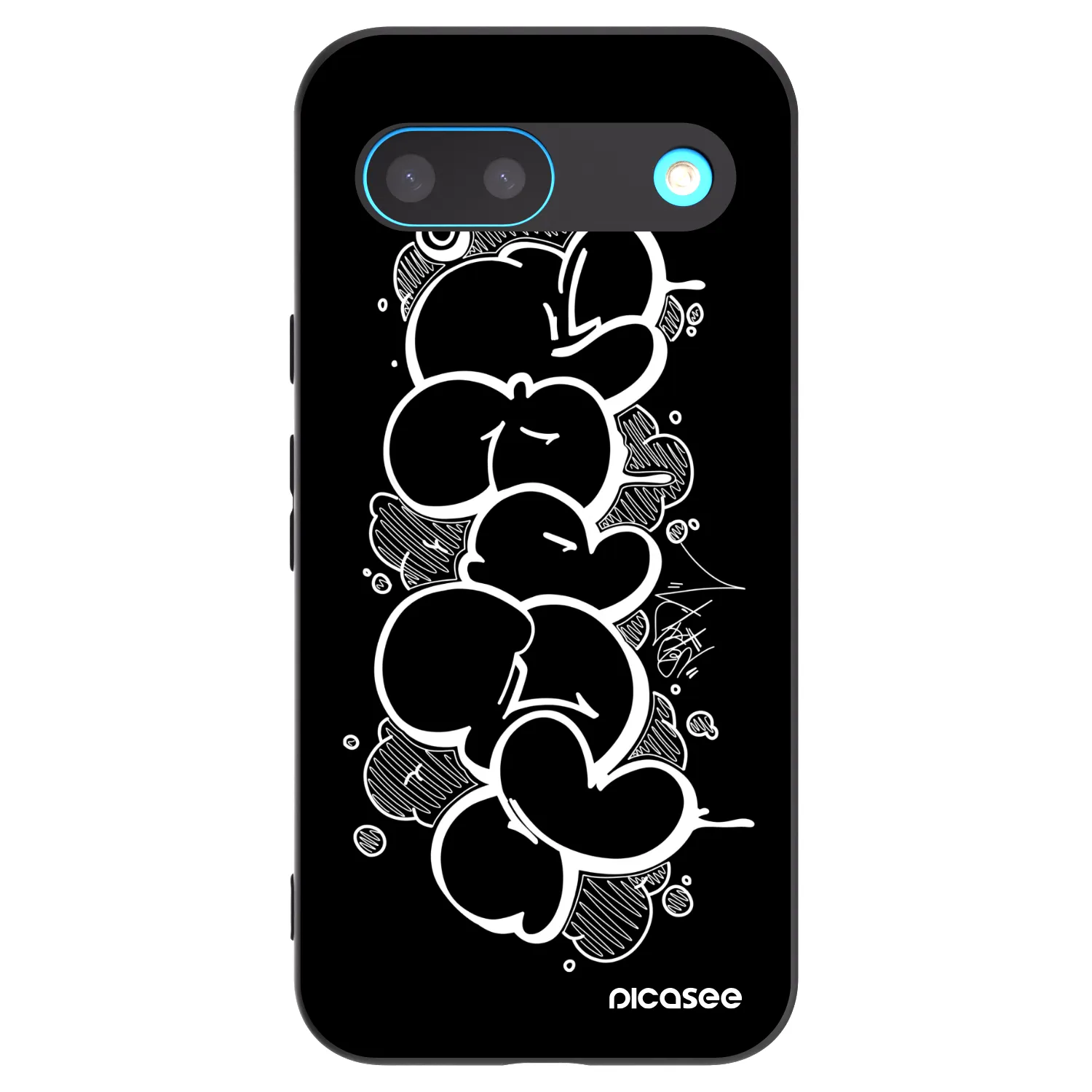 Picasee silikónový čierny obal pre Google Pixel 8 - Throw UP