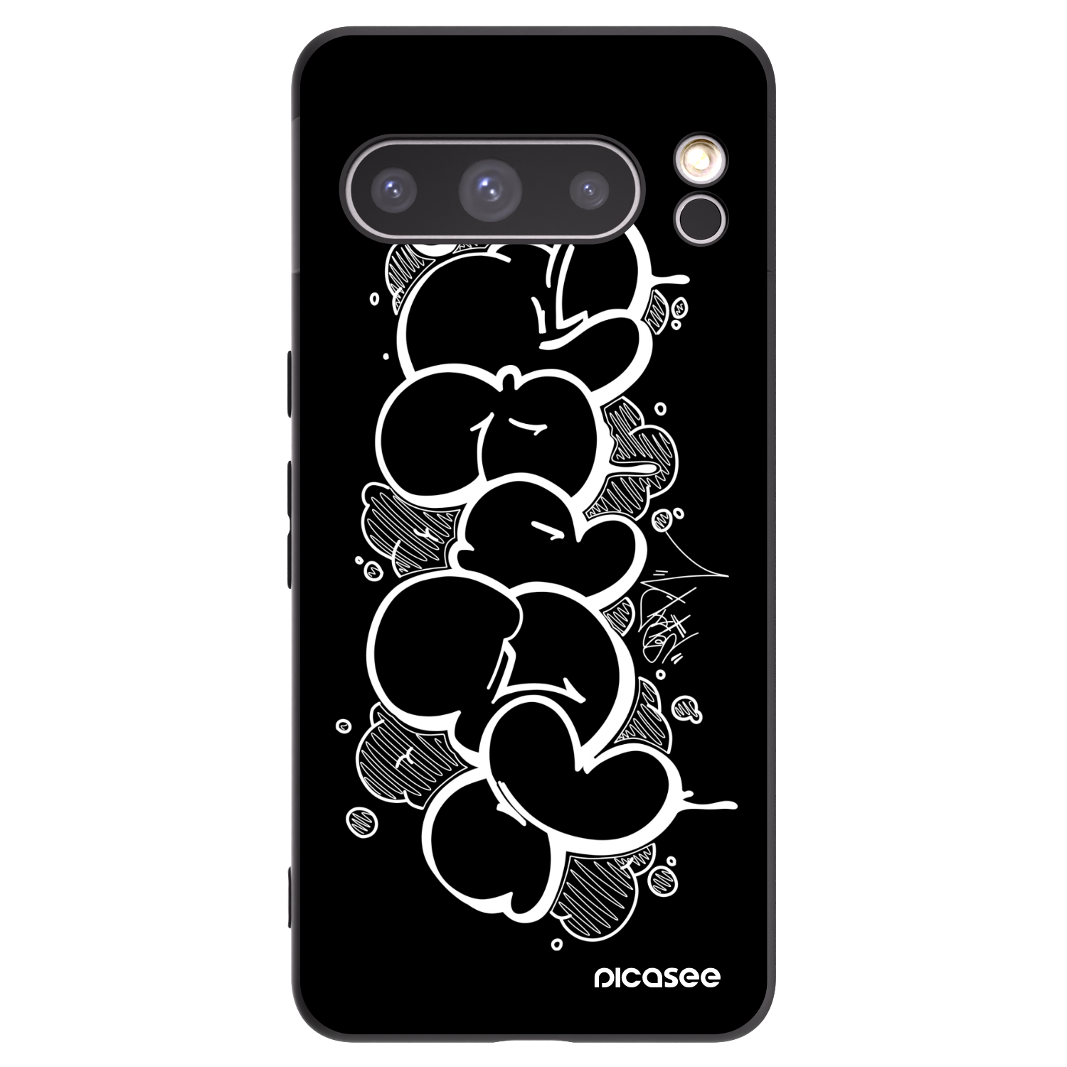 Picasee silikónový čierny obal pre Google Pixel 8 Pro - Throw UP