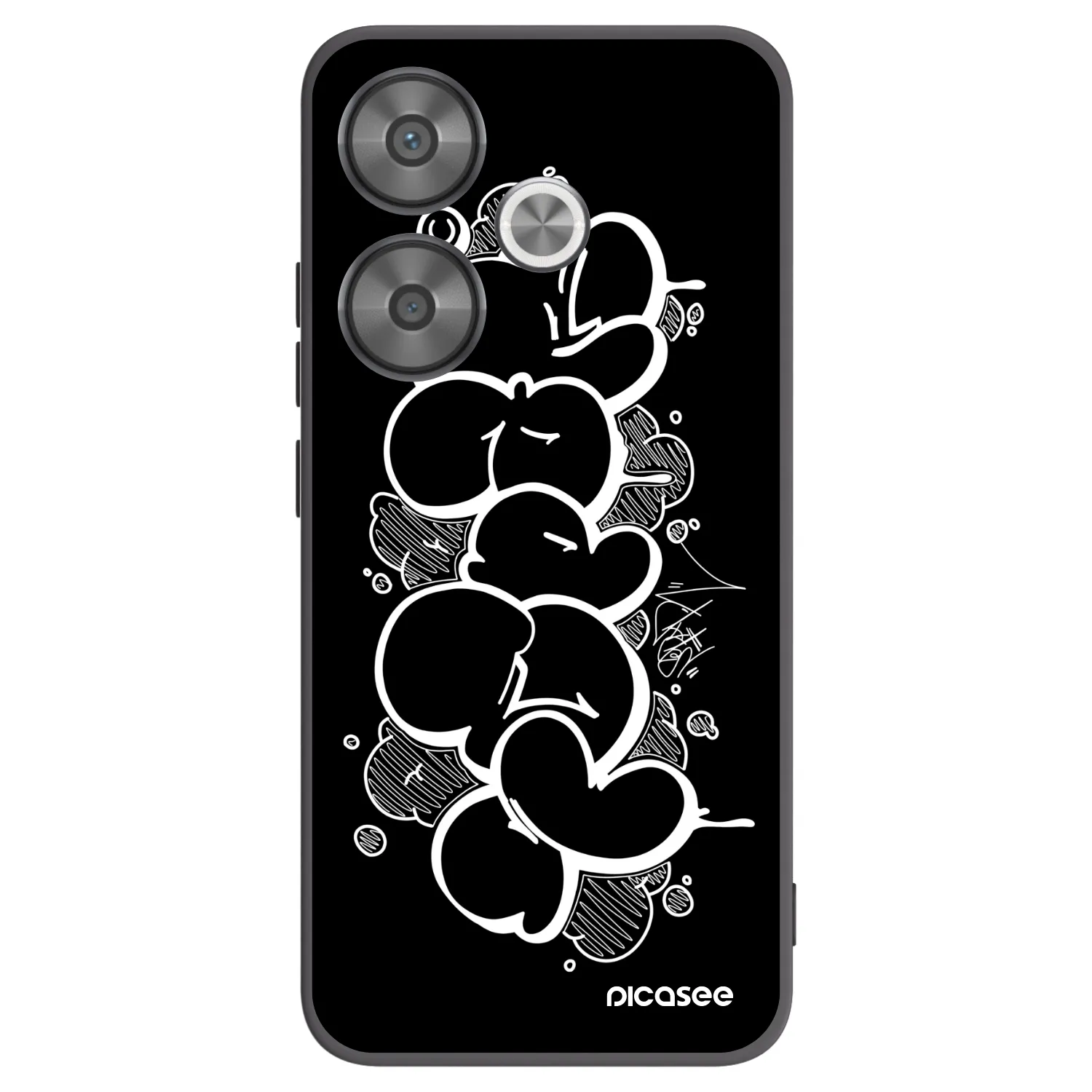 Silikónový čierny obal pre Xiaomi Poco F6 - Throw UP