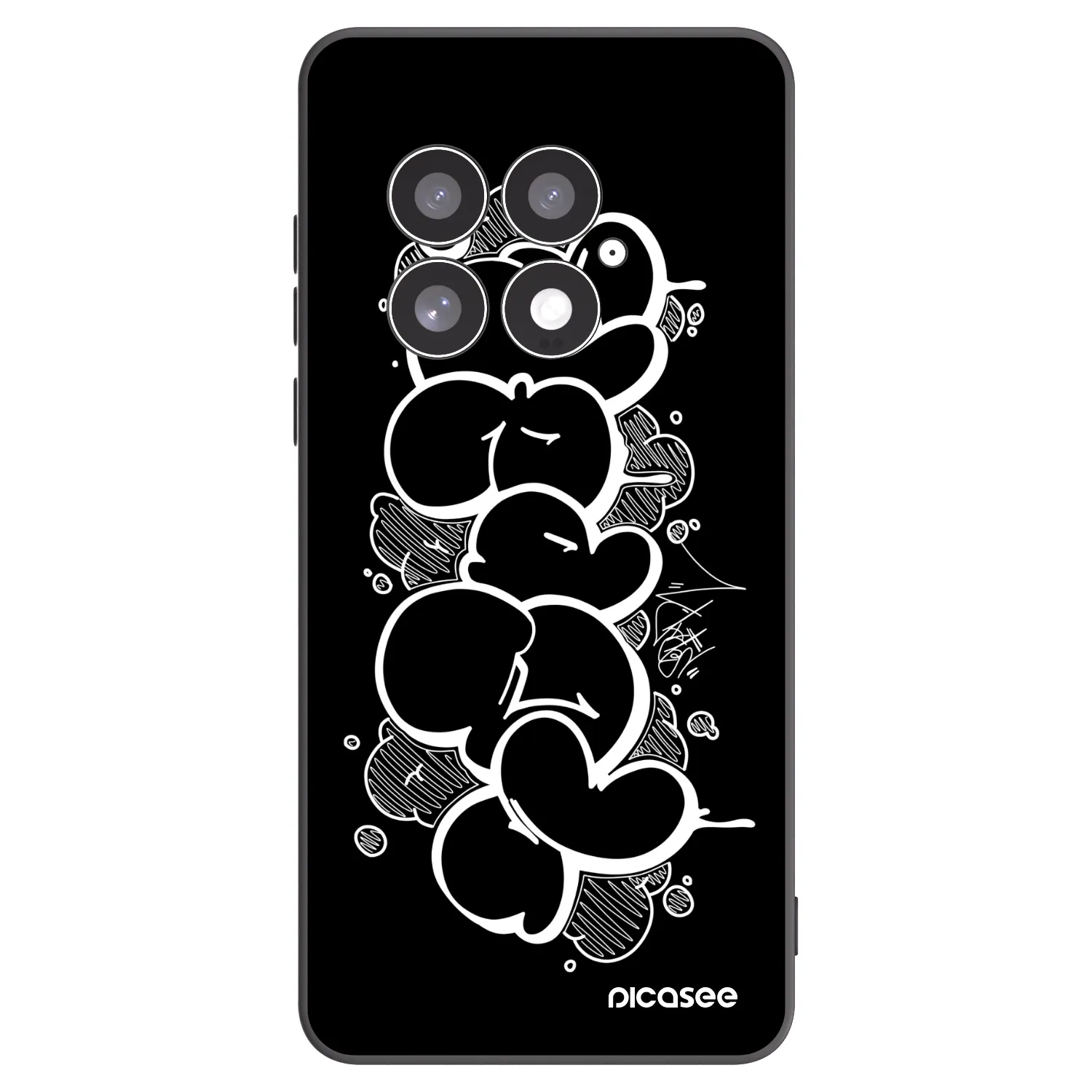 Picasee silikónový čierny obal pre OnePlus 13 5G - Throw UP