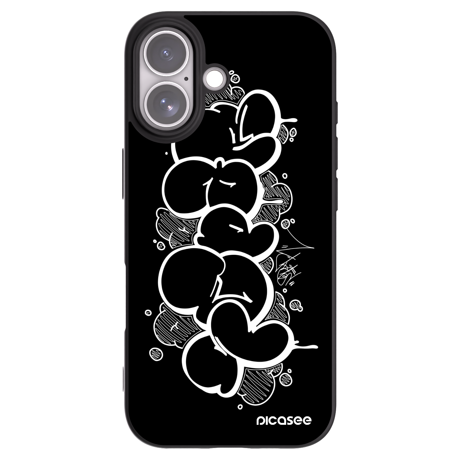 Picasee silikónový čierny obal pre Apple iPhone 17 - Throw UP