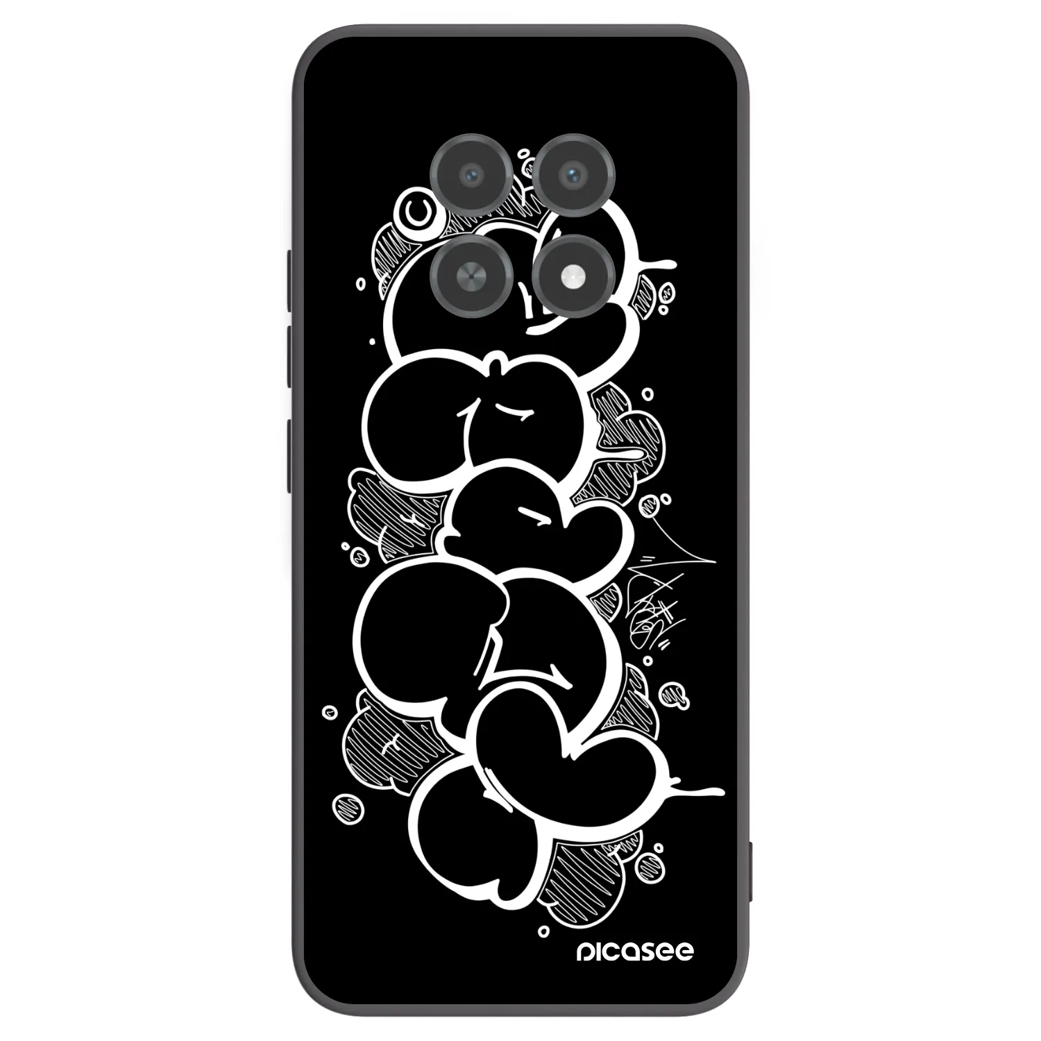 Picasee silikónový čierny obal pre Realme 12X - Throw UP
