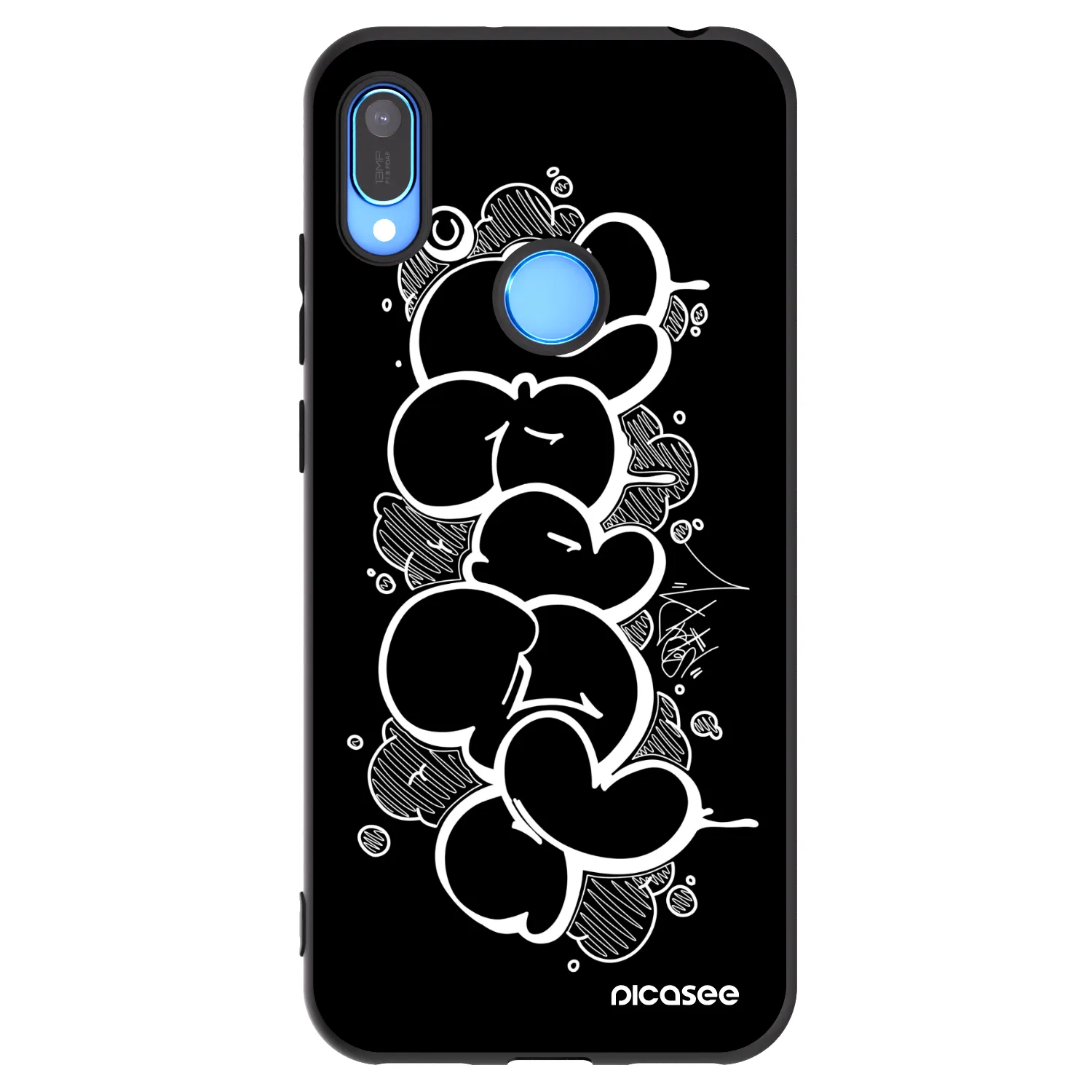 Picasee silikónový čierny obal pre Huawei Y6 2019 - Throw UP