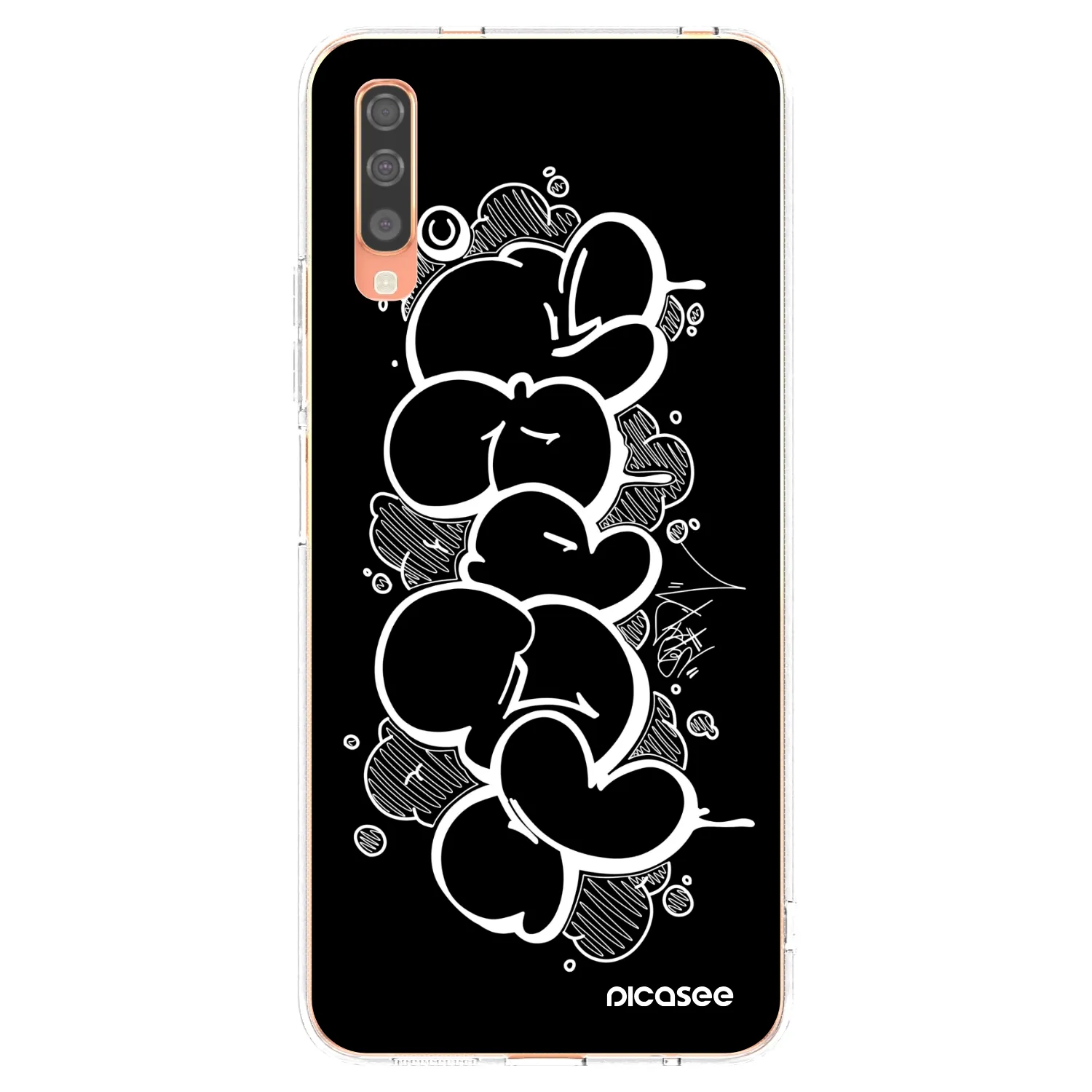 Picasee silikónový prehľadný obal pre Samsung Galaxy A70 A705F - Throw UP