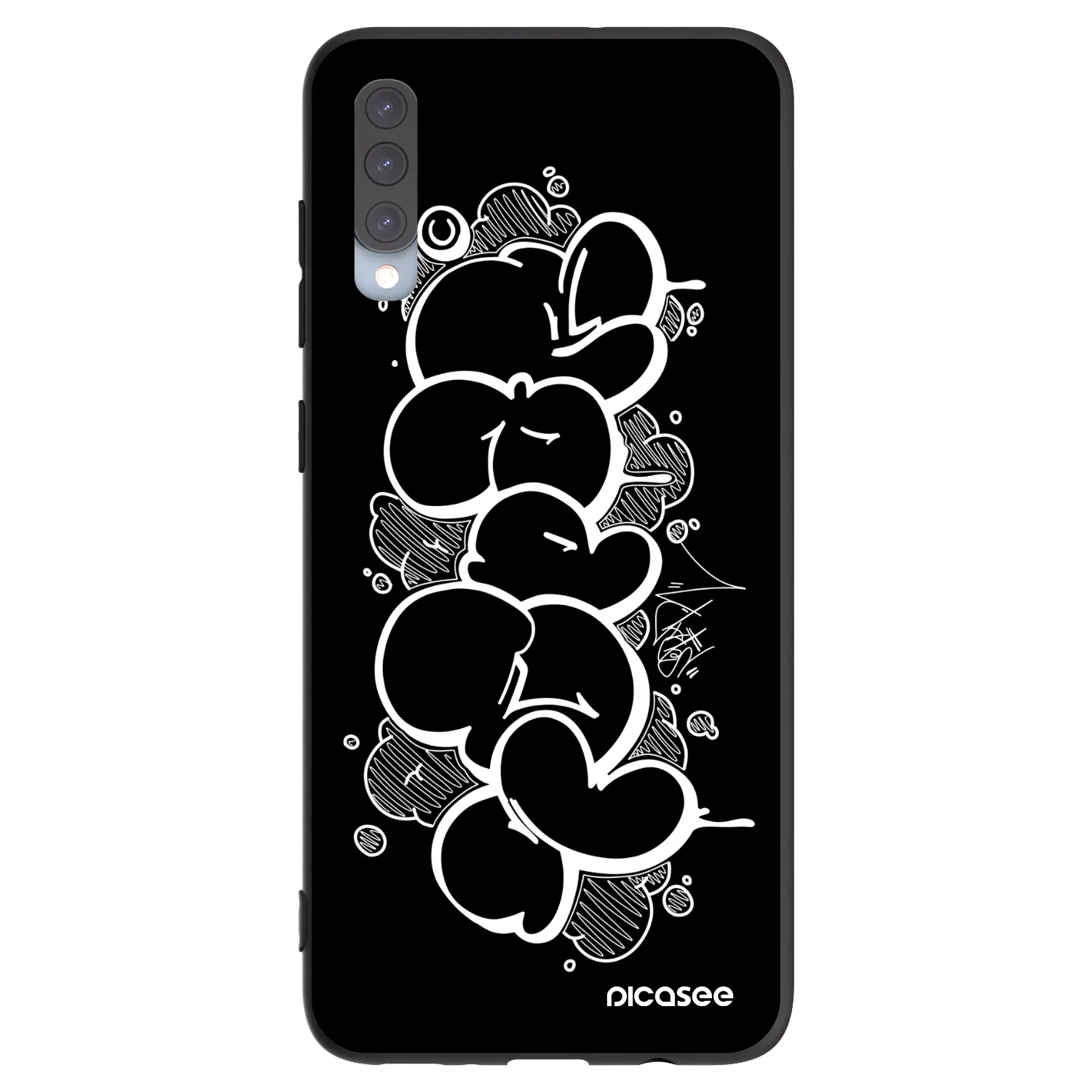Picasee silikónový čierny obal pre Samsung Galaxy A70 A705F - Throw UP