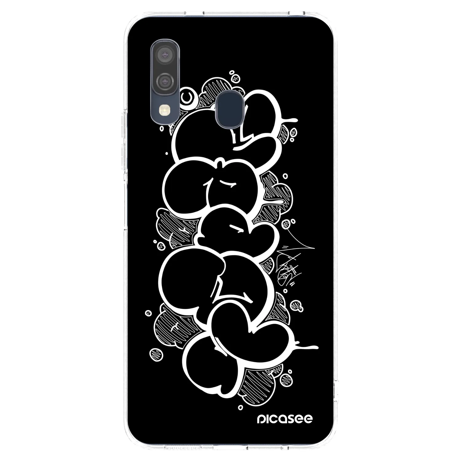 Picasee silikónový prehľadný obal pre Samsung Galaxy A40 A405F - Throw UP