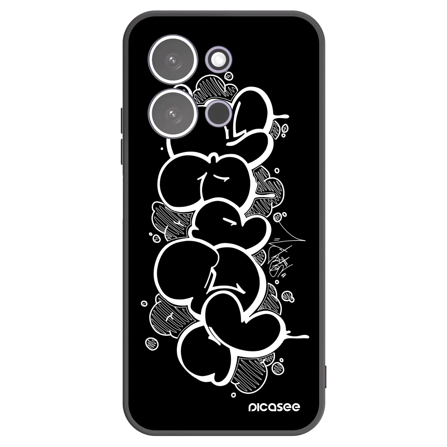 Picasee silikónový čierny obal pre Xiaomi Redmi 15C 5G - Throw UP