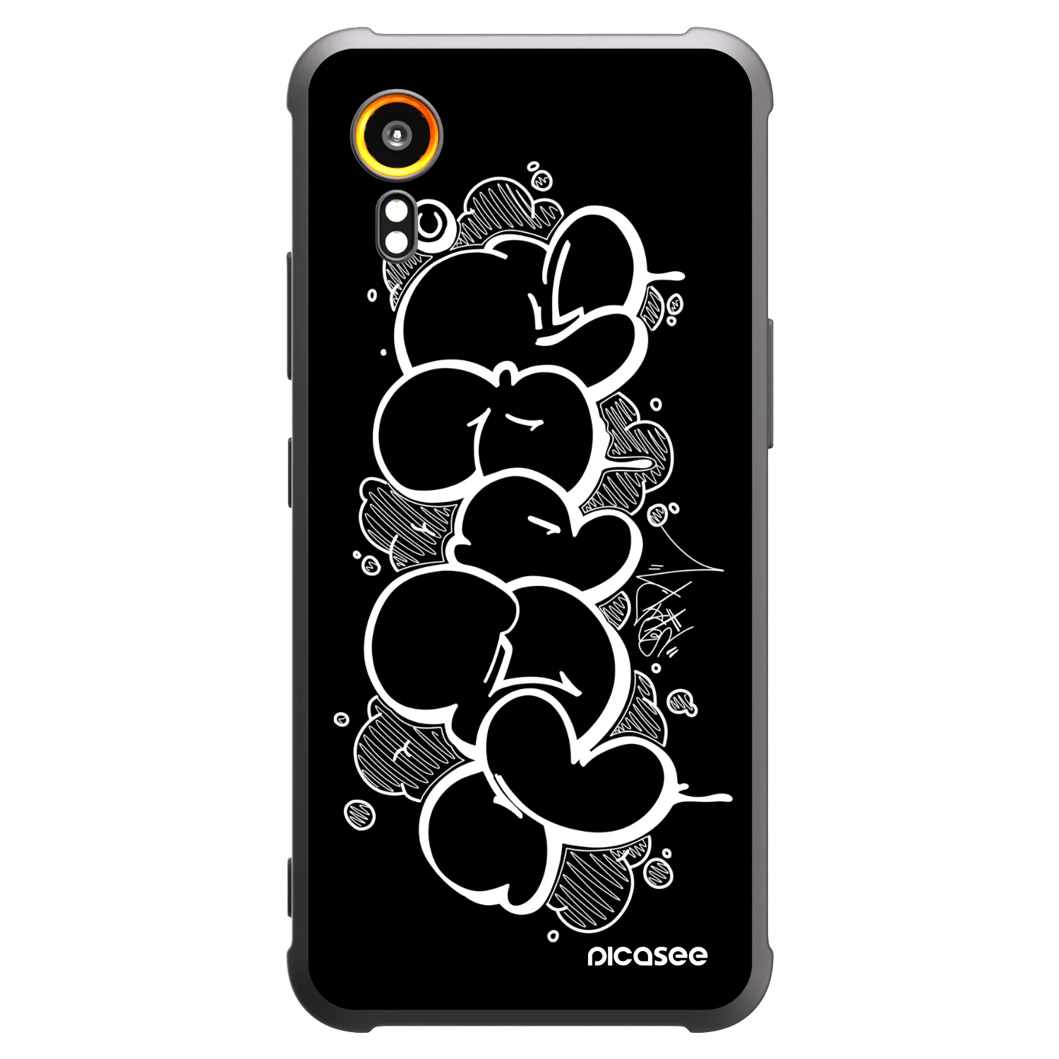 Picasee silikónový čierny obal pre Samsung Galaxy Xcover 7 - Throw UP