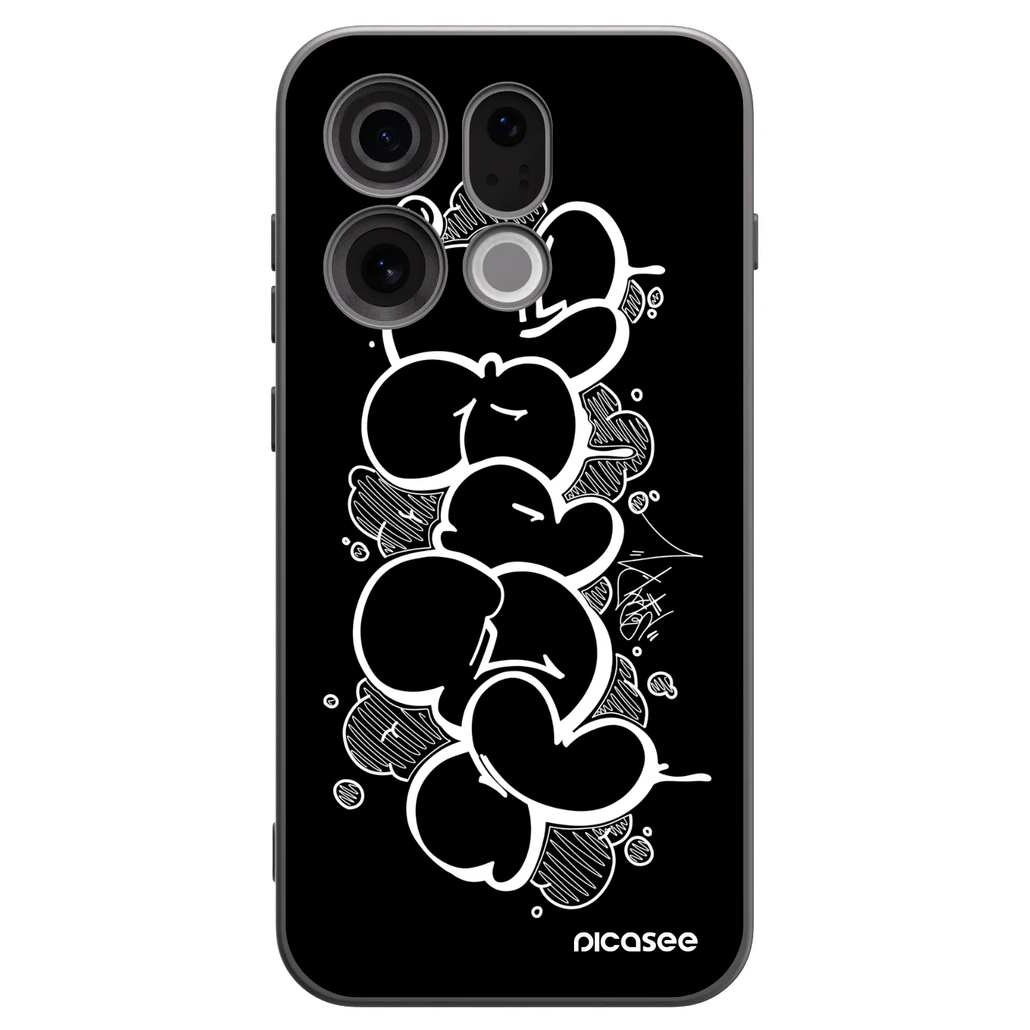 Picasee silikónový čierny obal pre OPPO Find X9 - Throw UP