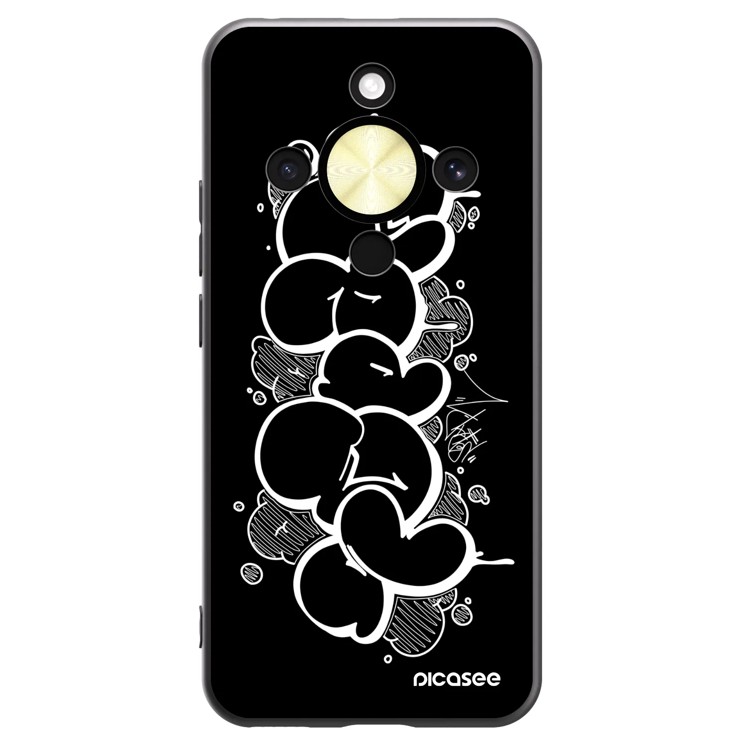 Picasee silikónový čierny obal pre Honor Magic8 Lite 5G - Throw UP