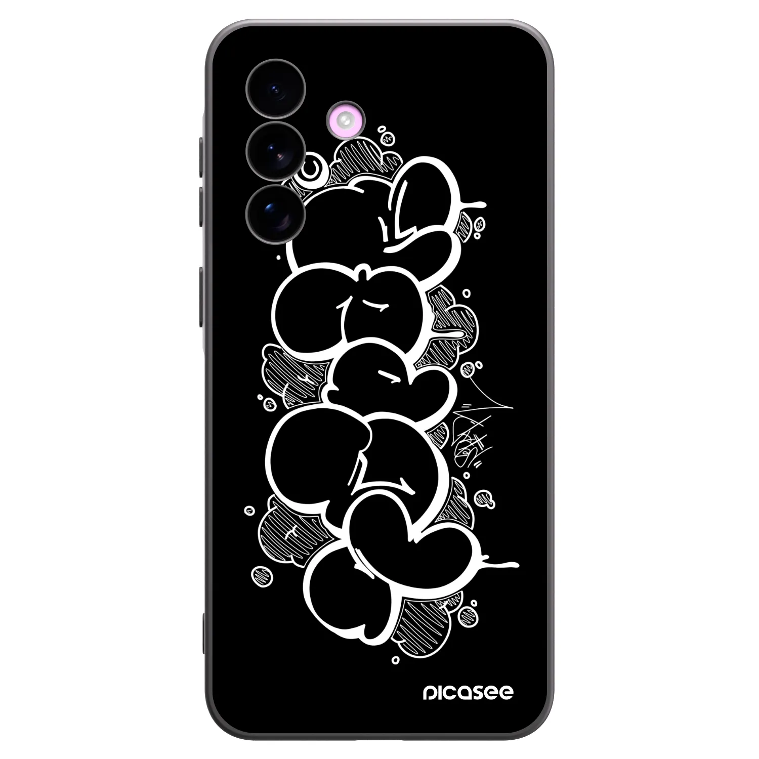 Picasee silikónový čierny obal pre Samsung Galaxy A57 5G - Throw UP
