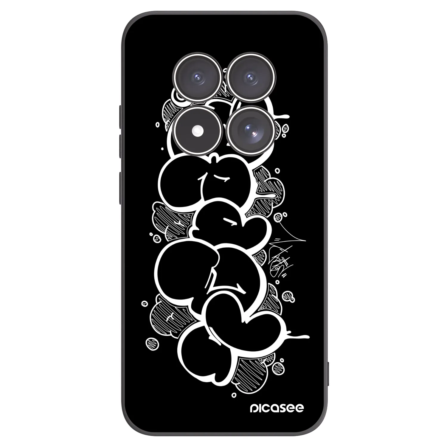 Picasee silikónový čierny obal pre Xiaomi Redmi Note 15 Pro 5G - Throw UP