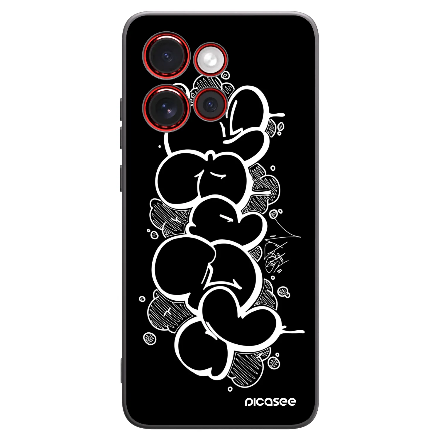 Picasee silikónový čierny obal pre Motorola Edge 60 Neo 5G - Throw UP