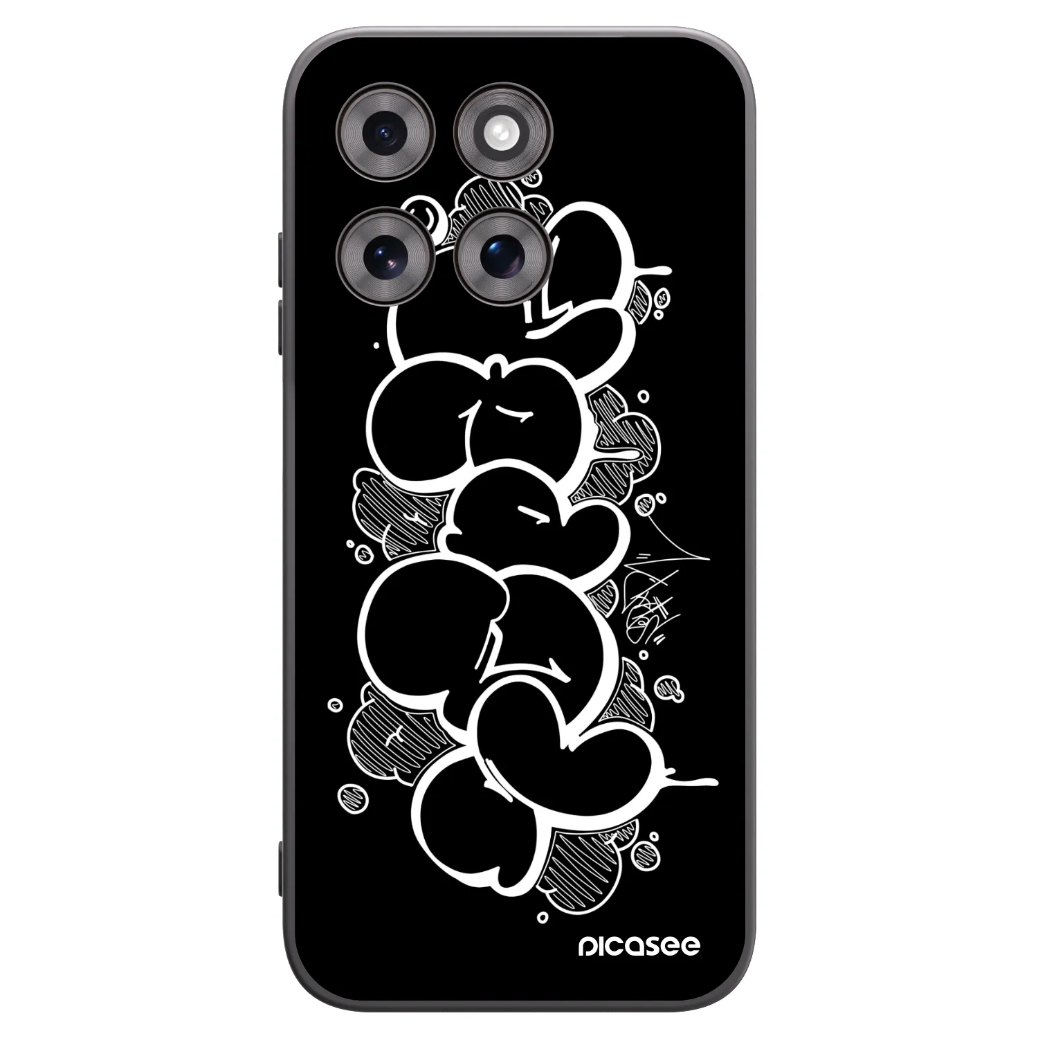 Picasee silikónový čierny obal pre Motorola Moto G77 - Throw UP