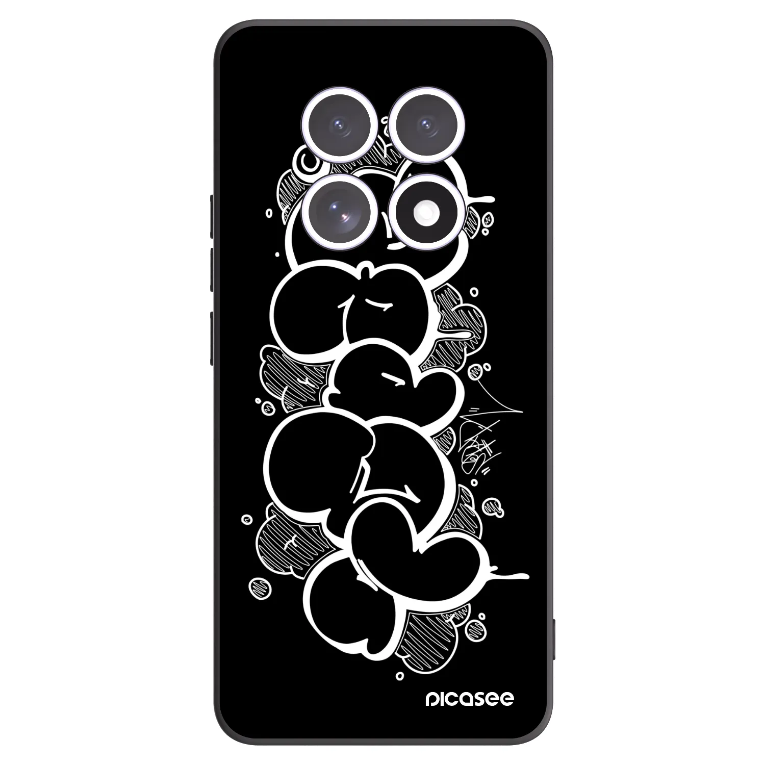 Picasee silikónový čierny obal pre Xiaomi Redmi Note 15 5G - Throw UP