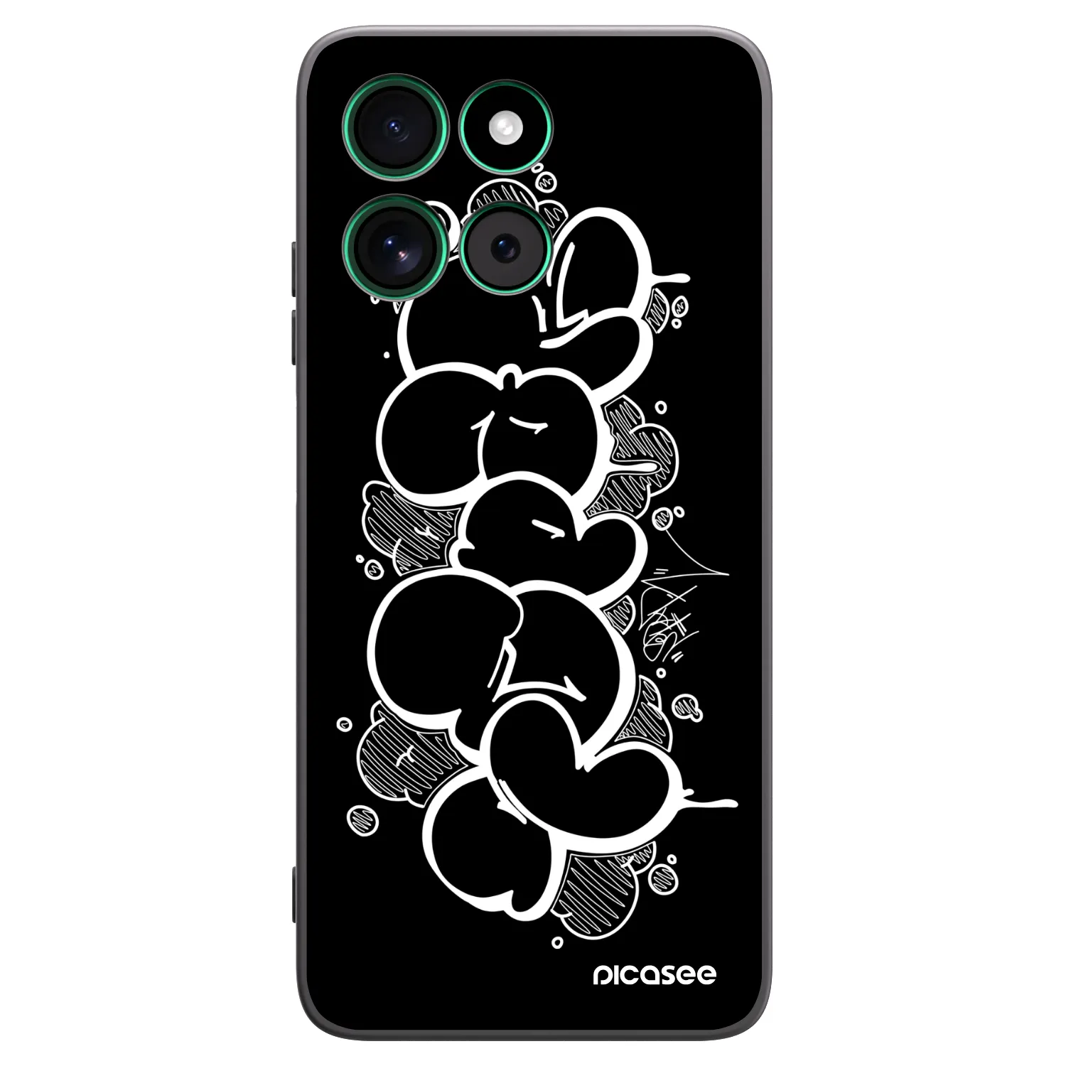 Picasee silikónový čierny obal pre Motorola Moto G57 Power - Throw UP