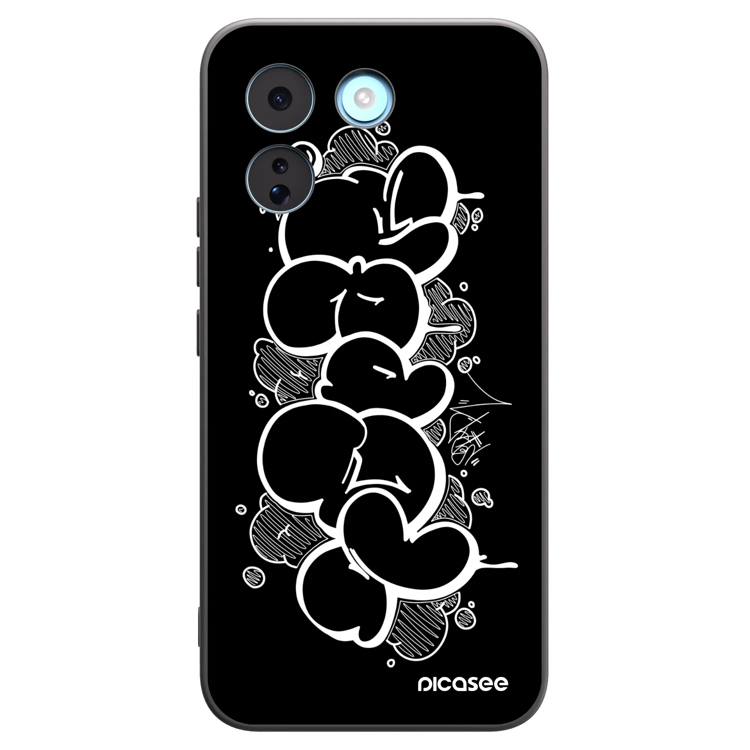 Picasee silikónový čierny obal pre Xiaomi Redmi Note 17 Pro MAX 5G - Throw UP
