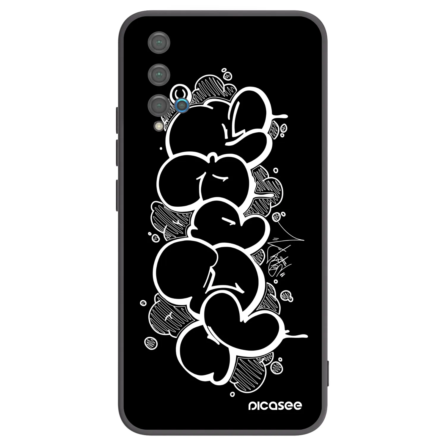 Picasee silikónový čierny obal pre Huawei Nova 5T - Throw UP